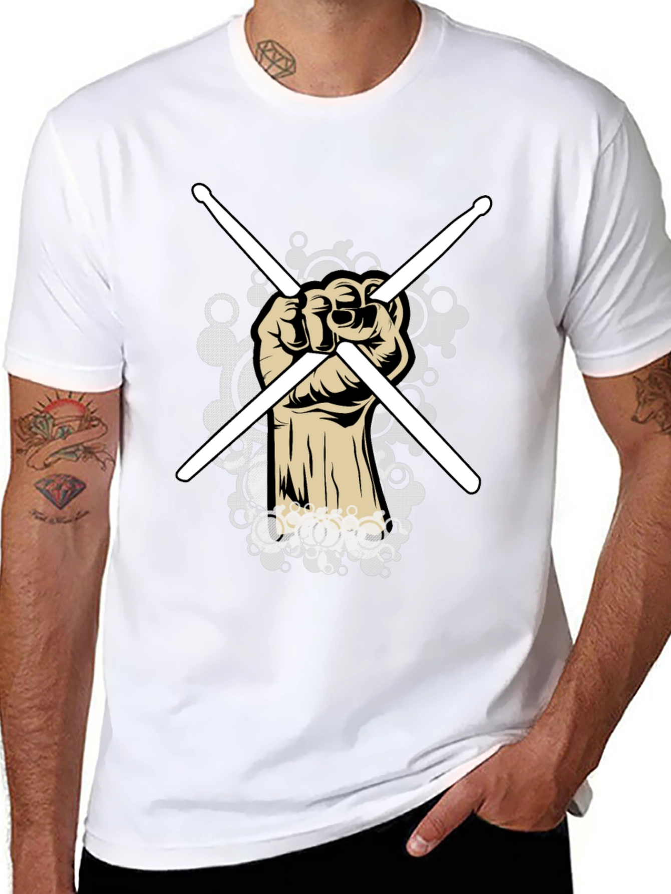 Drummer Fist T-Shirt - Music Lover Tee