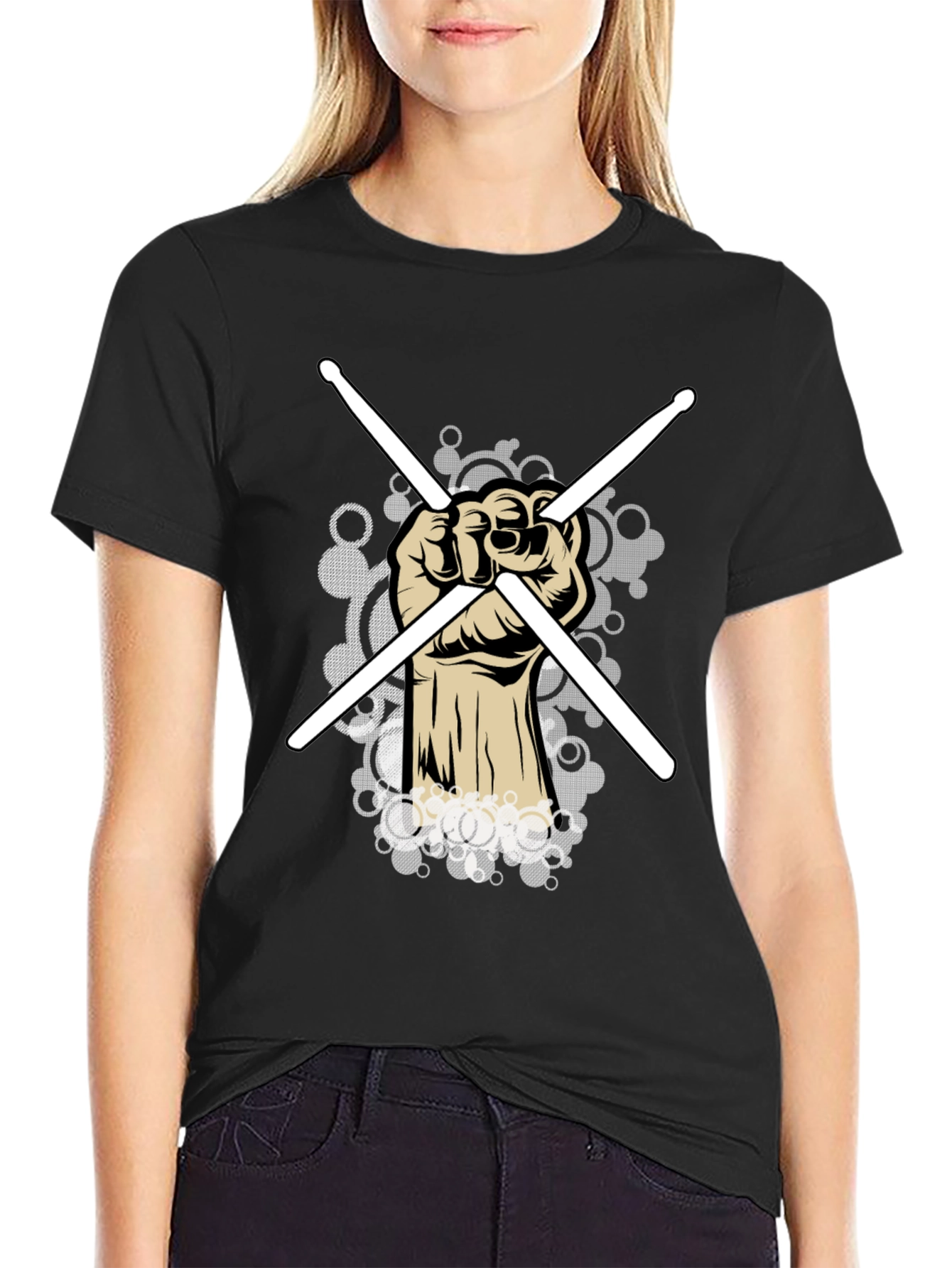 Drummer Fist T-Shirt - Music Lover Tee