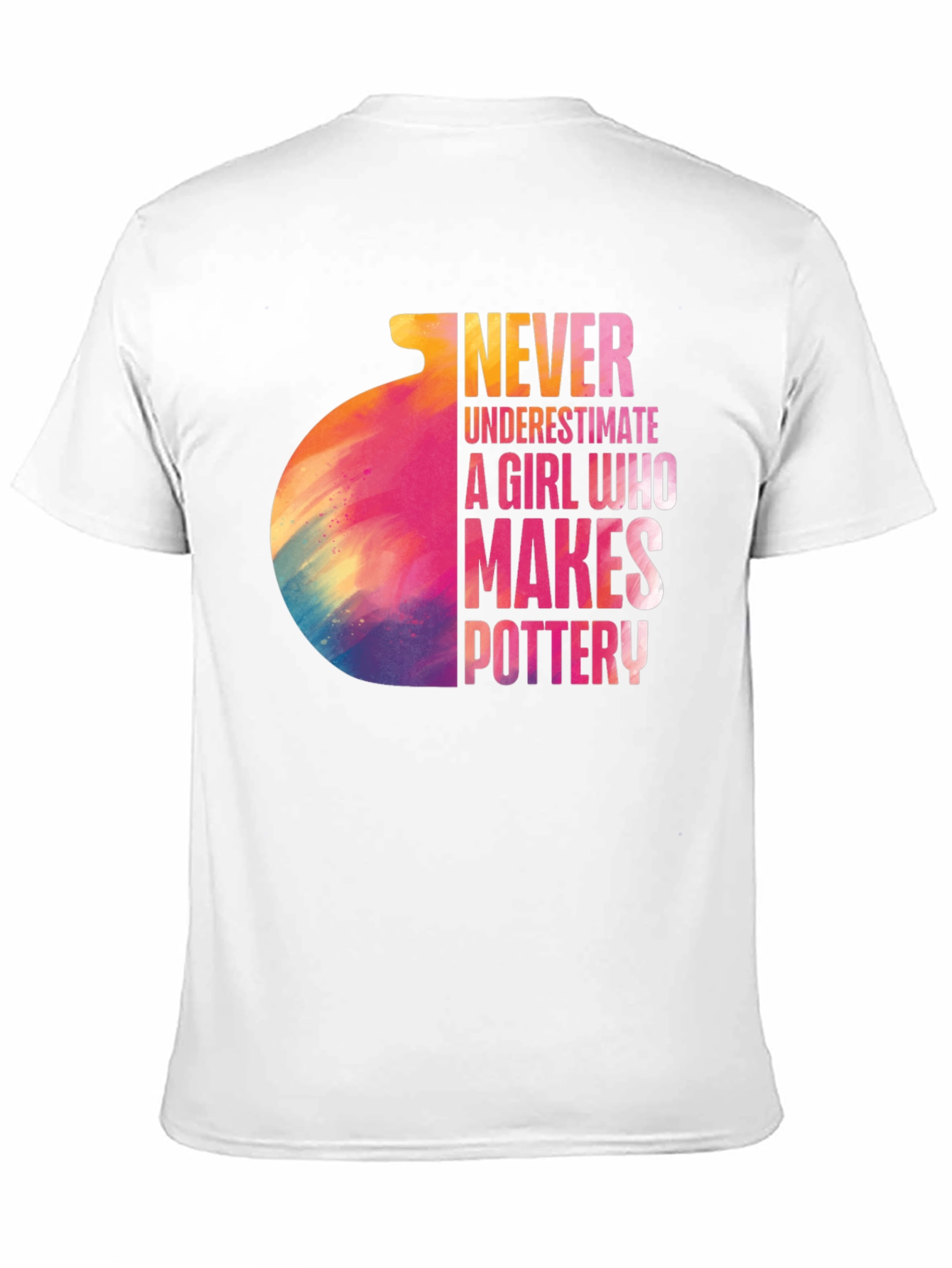 Never Underestimate Pottery Girl Black T-Shirt