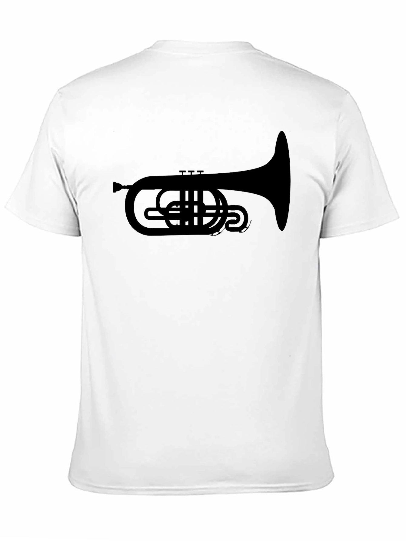 Black Trumpet Graphic Tee - Musical Instrument T-Shirt
