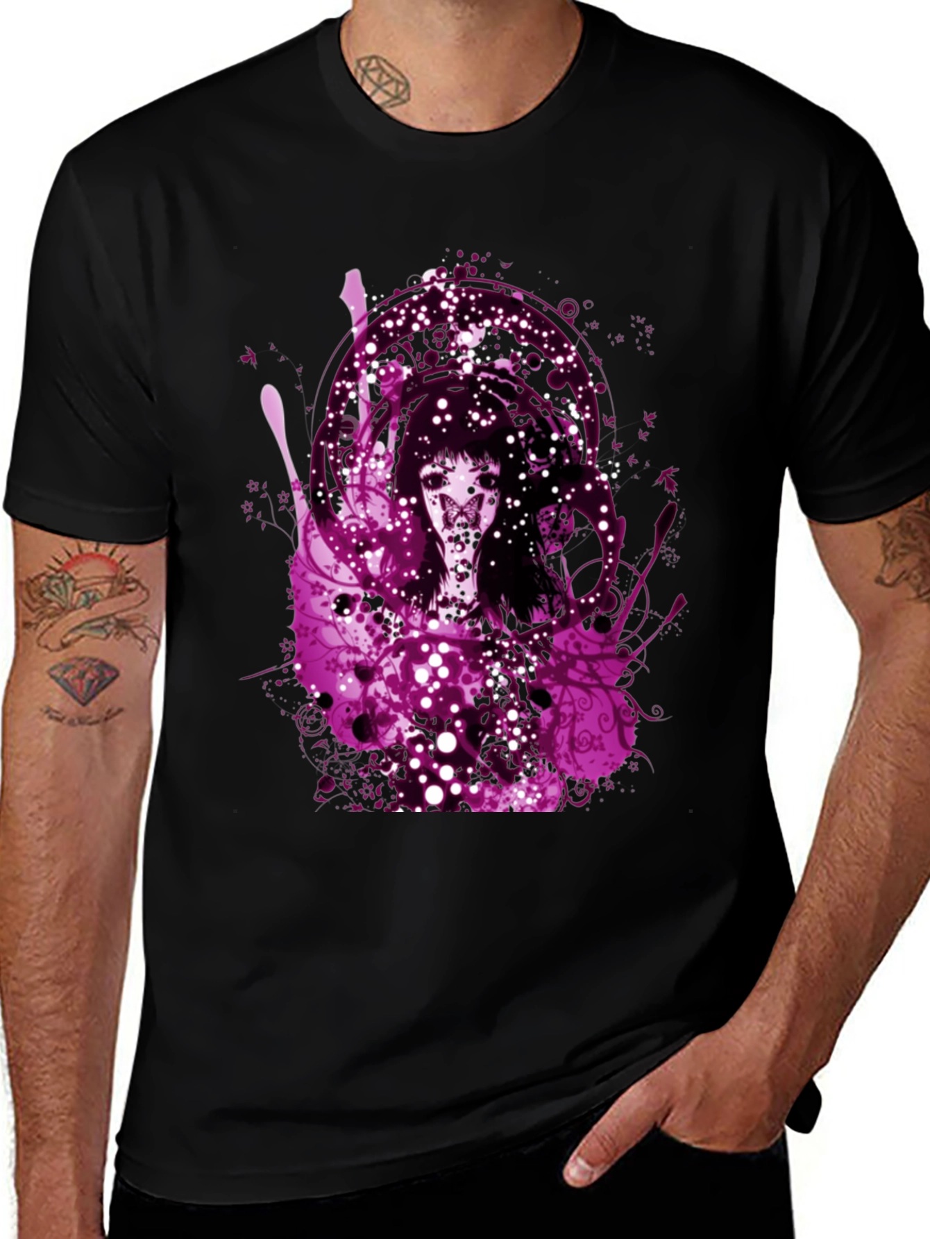 Gothic Art T-Shirt - Mens Black Tee