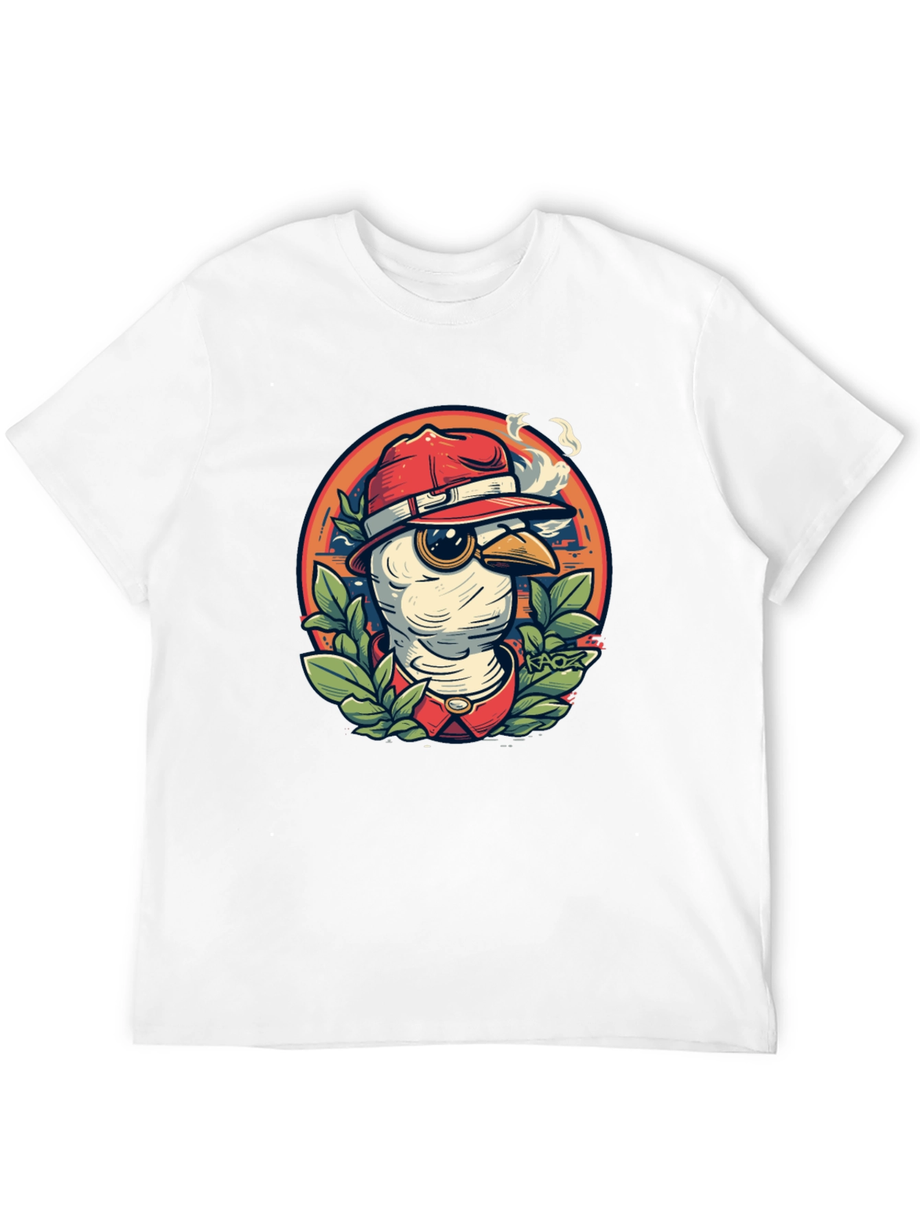 Cool Cartoon Bird T-Shirt - Black