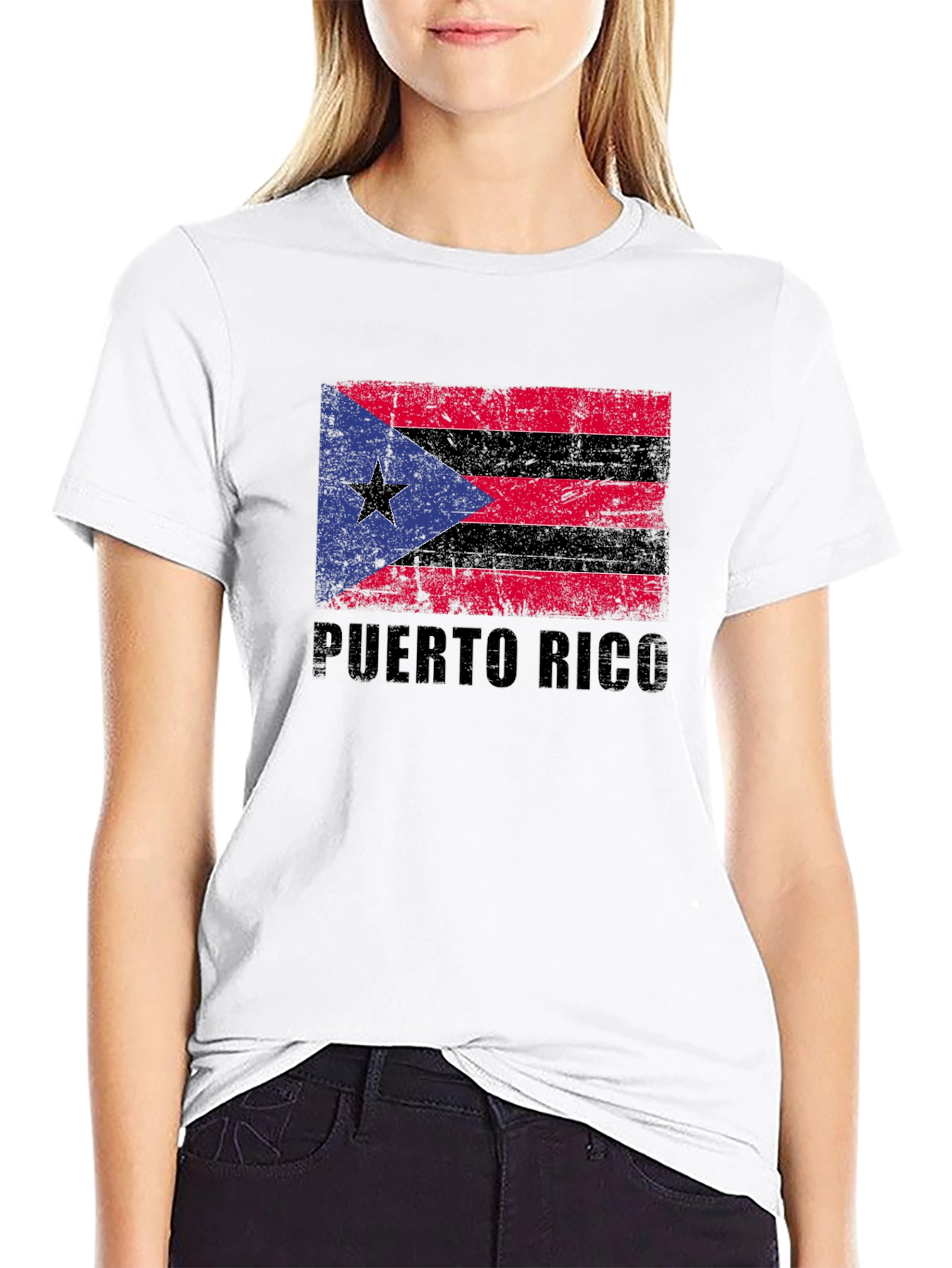 Puerto Rico Flag T-Shirt - Distressed Graphic Tee