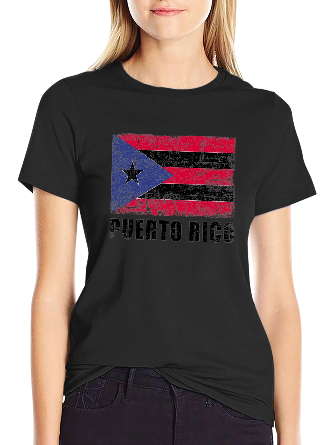 Puerto Rico Flag T-Shirt - Distressed Graphic Tee