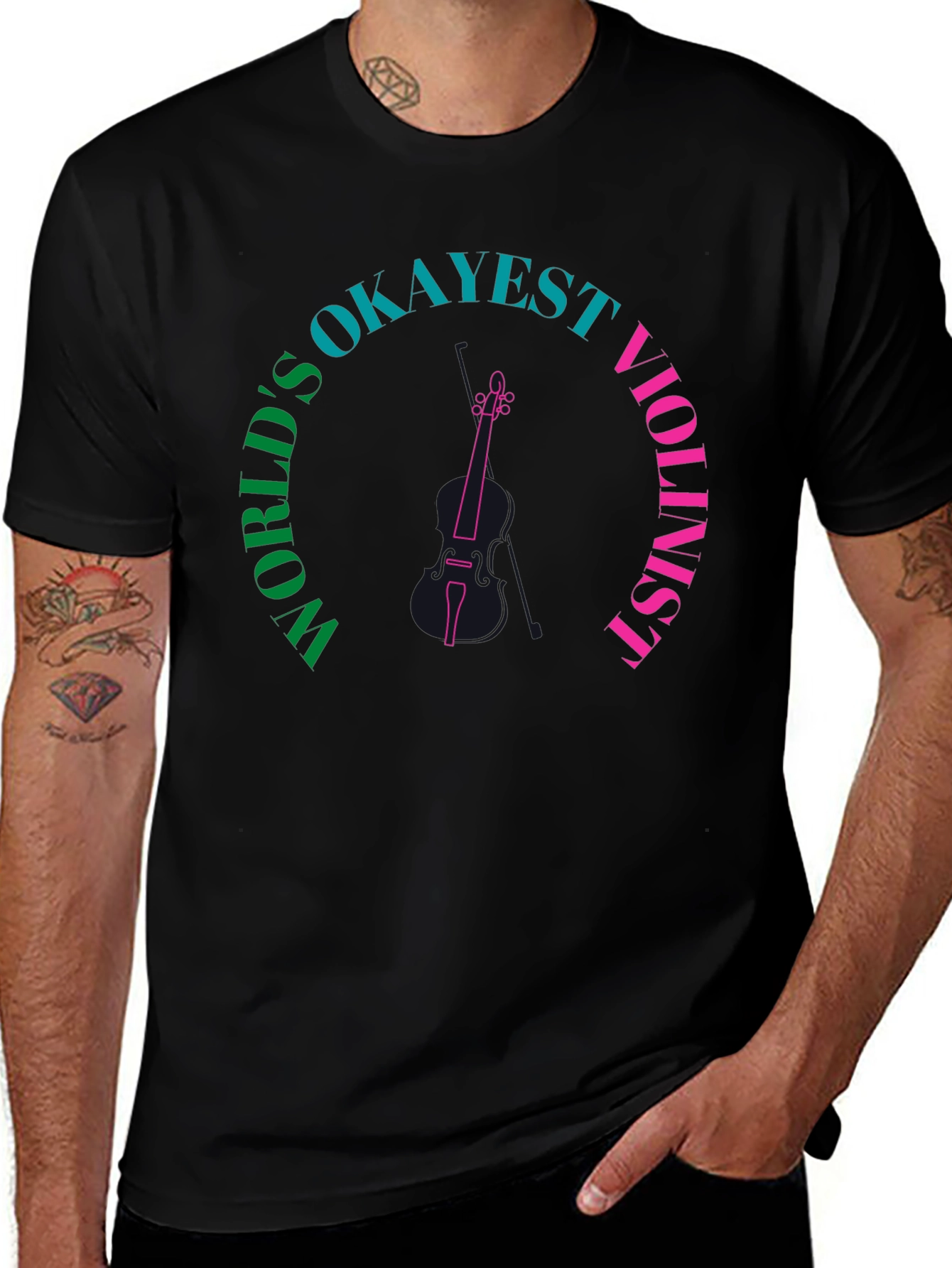 Worlds Okayest Violinist Graphic Tee