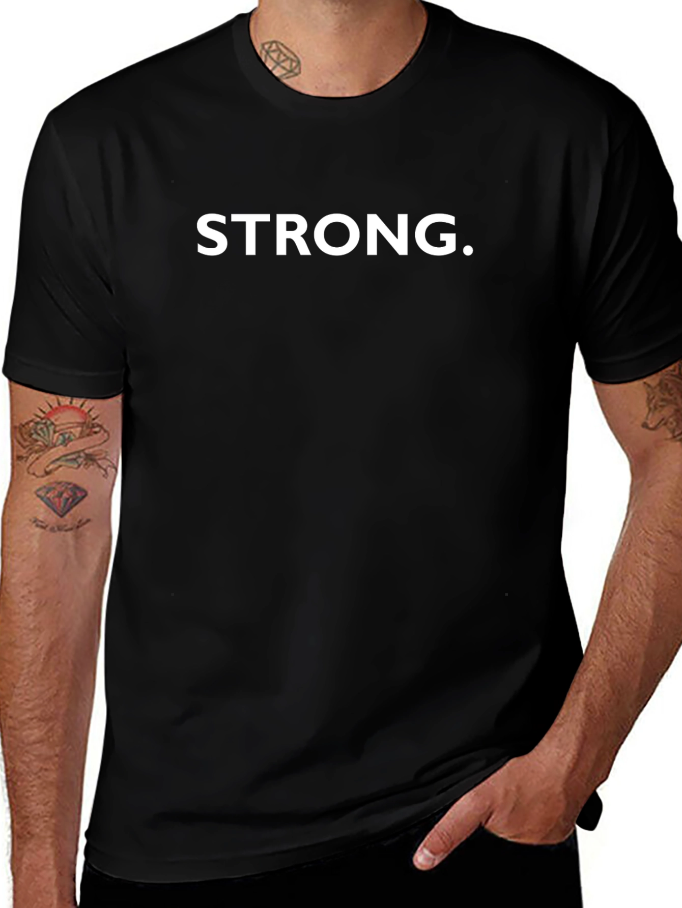 Strong Statement T-Shirt - Classic Black Cotton Tee