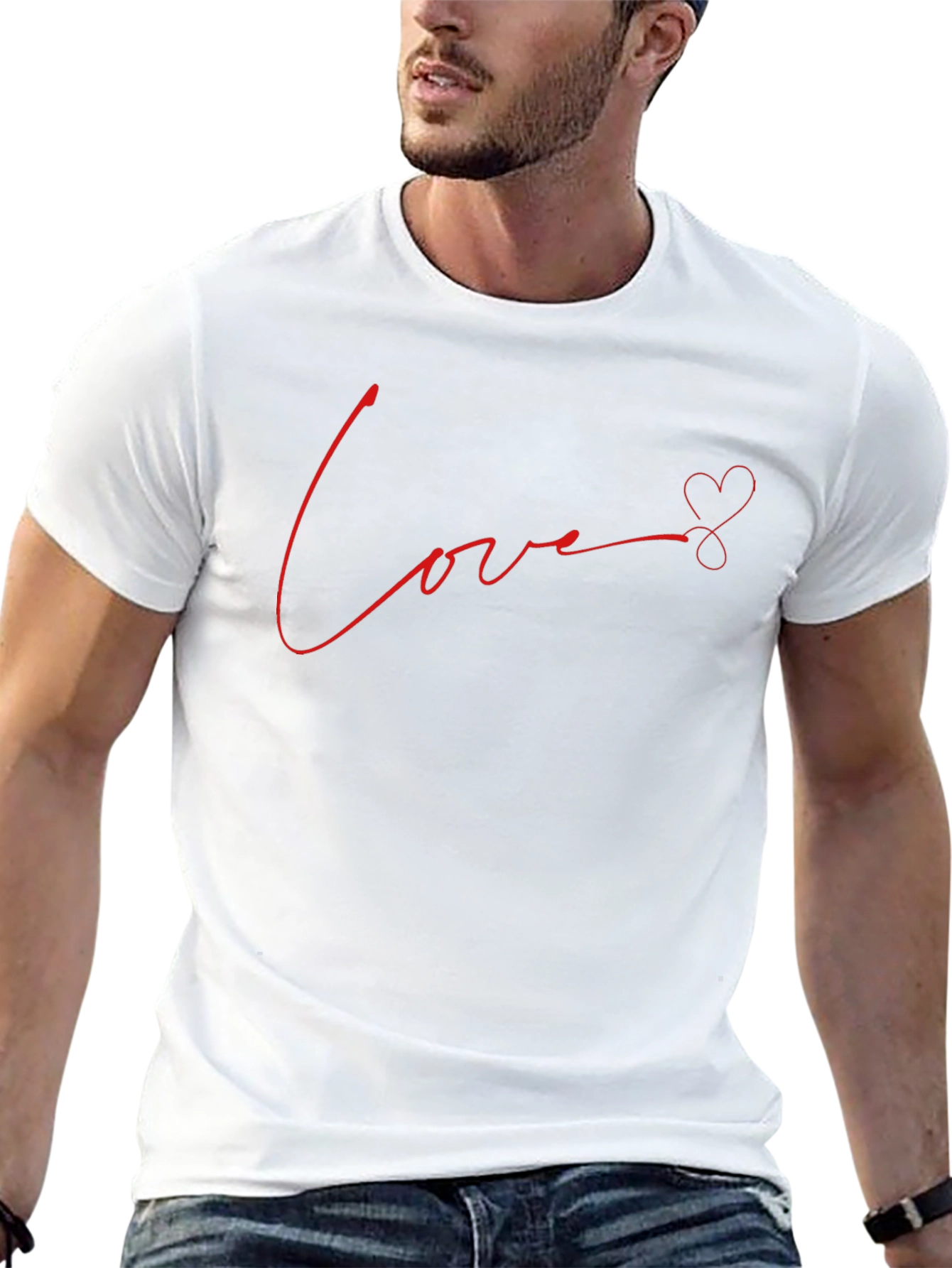 Love Heart Graphic Tee - Black T-Shirt