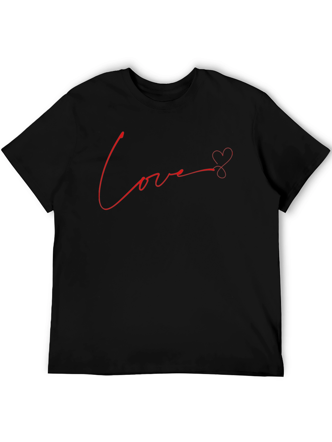 Love Heart Graphic Tee - Black T-Shirt