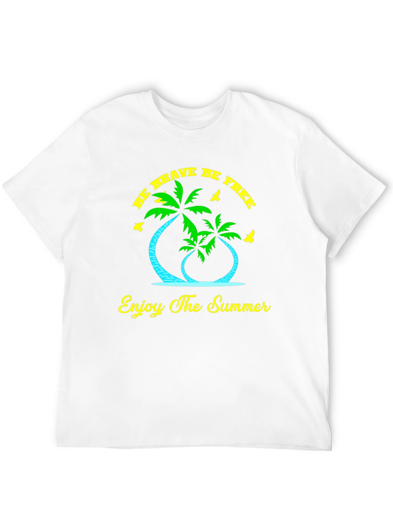 Summer Vibes Graphic Tee: Be Brave Be Free!