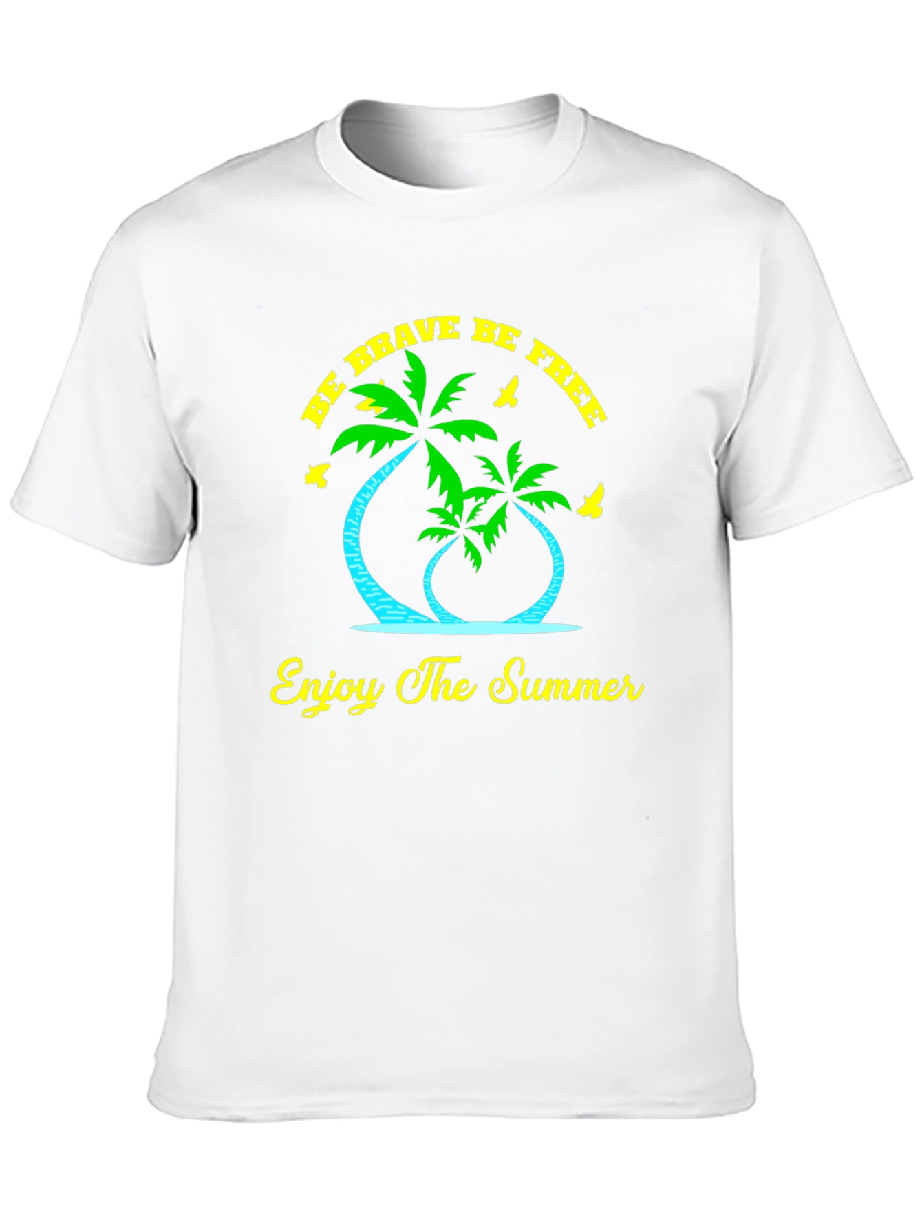 Summer Vibes Graphic Tee: Be Brave Be Free!