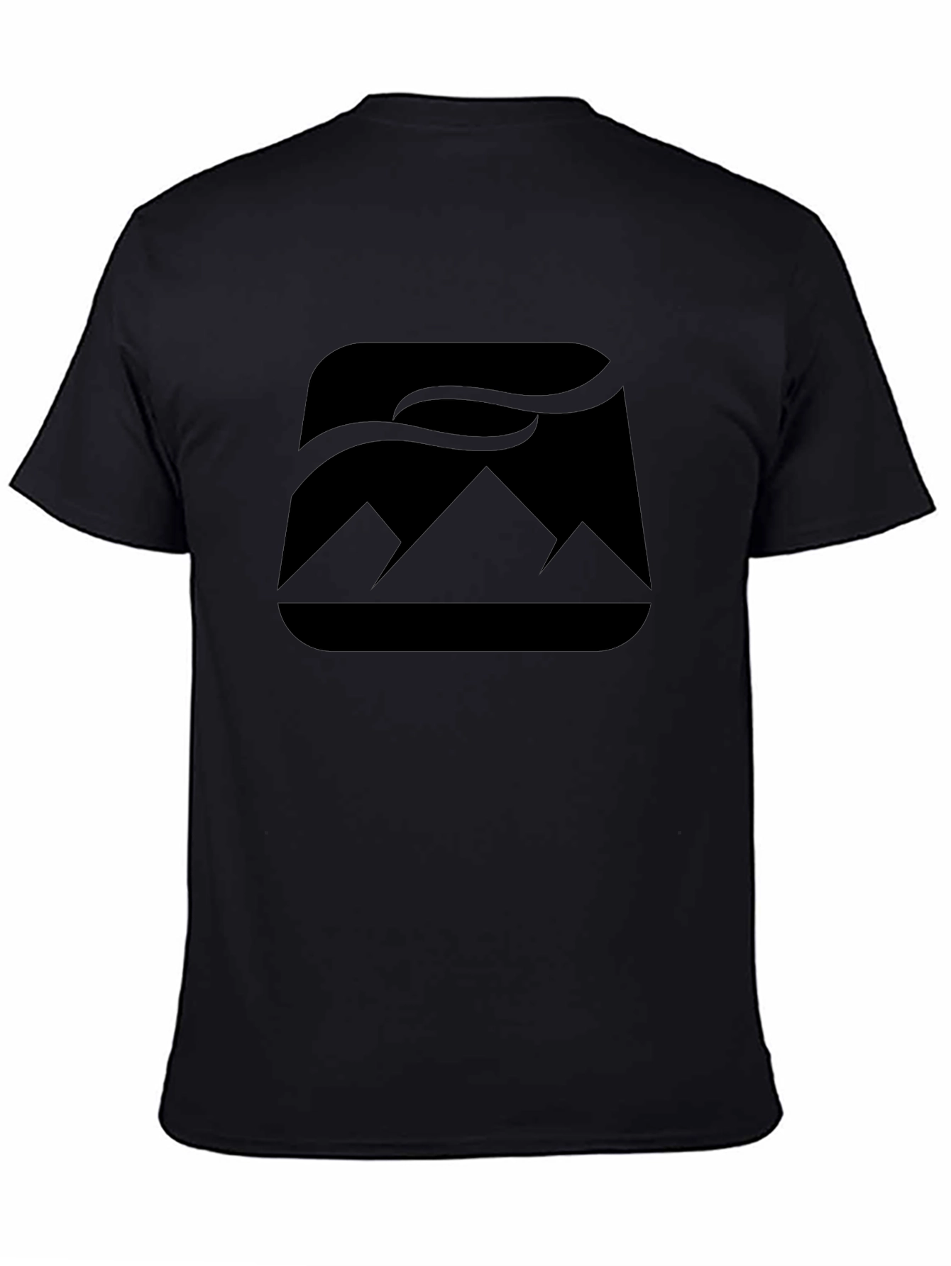 Mountain Peak Graphic Black T-Shirt