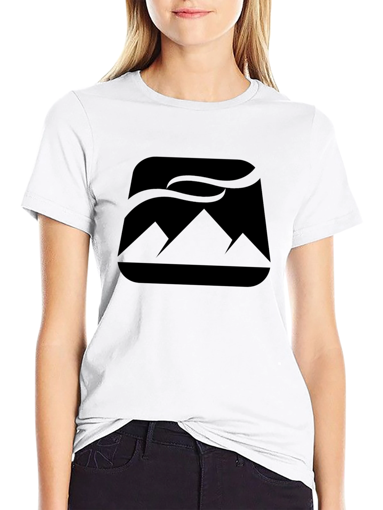 Mountain Peak Graphic Black T-Shirt