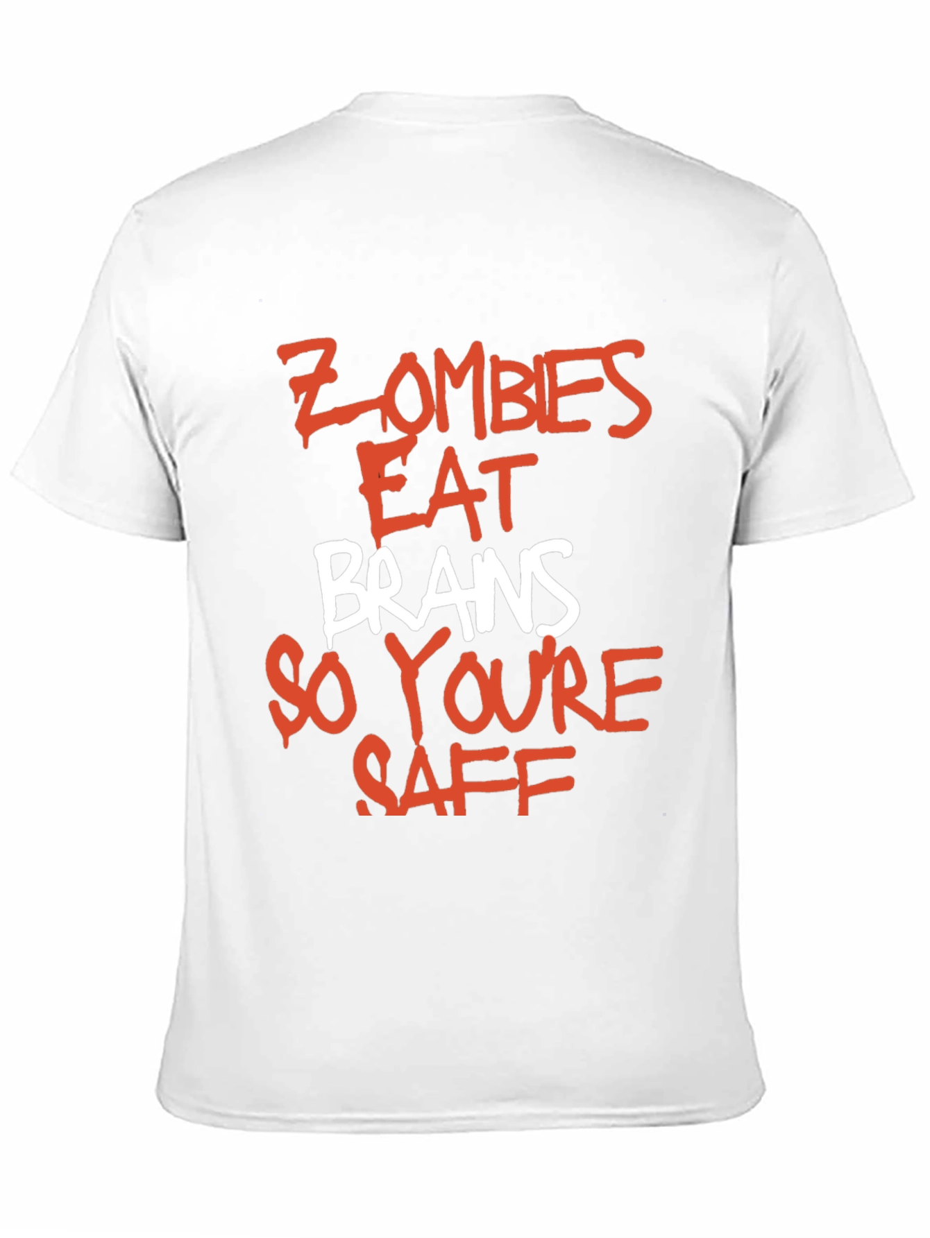 Zombie Brains Graphic Tee - Funny Slogan T-Shirt