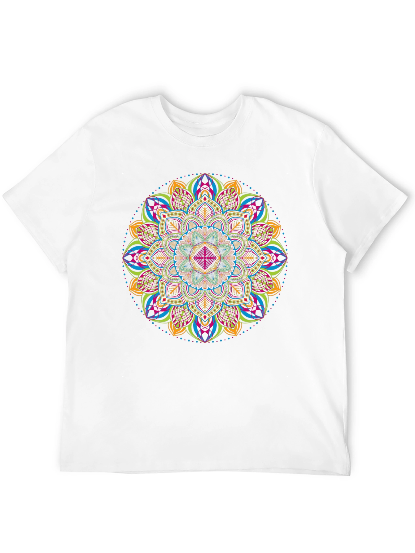 Vibrant Mandala Graphic Tee - Unisex Black T-Shirt