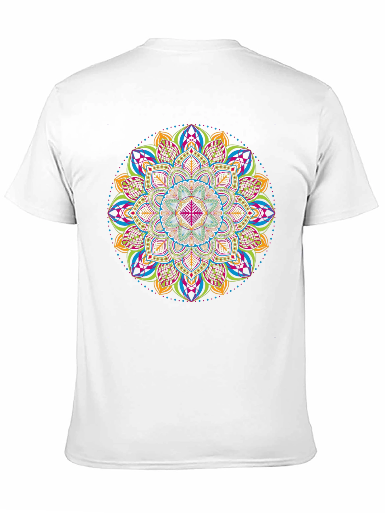 Vibrant Mandala Graphic Tee - Unisex Black T-Shirt