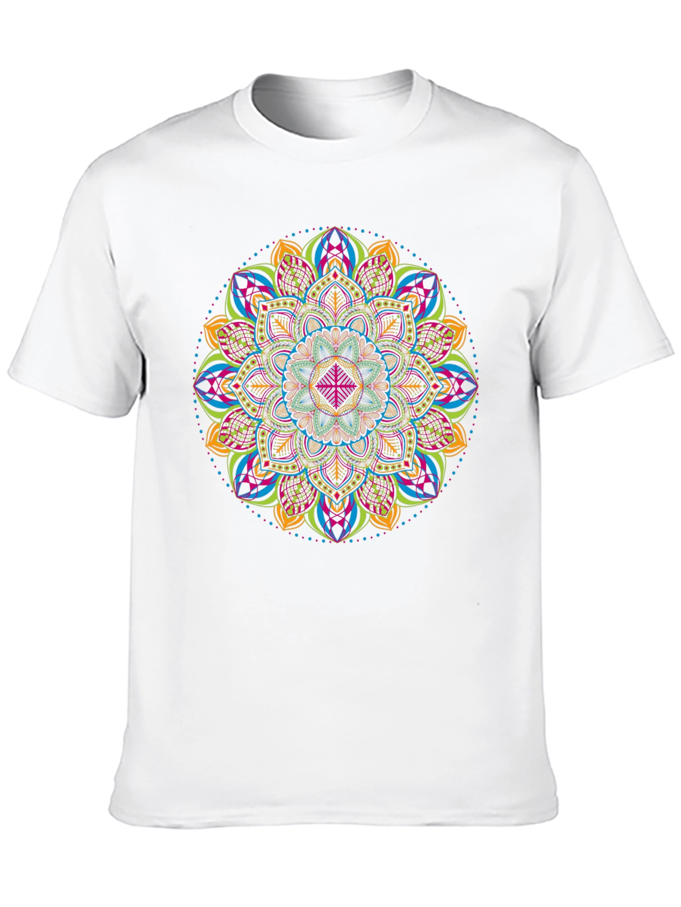 Vibrant Mandala Graphic Tee - Unisex Black T-Shirt