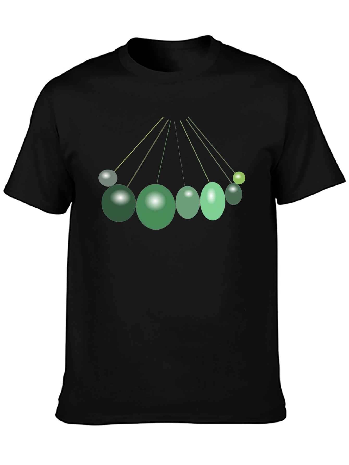 Abstract Green Spheres Graphic T-Shirt