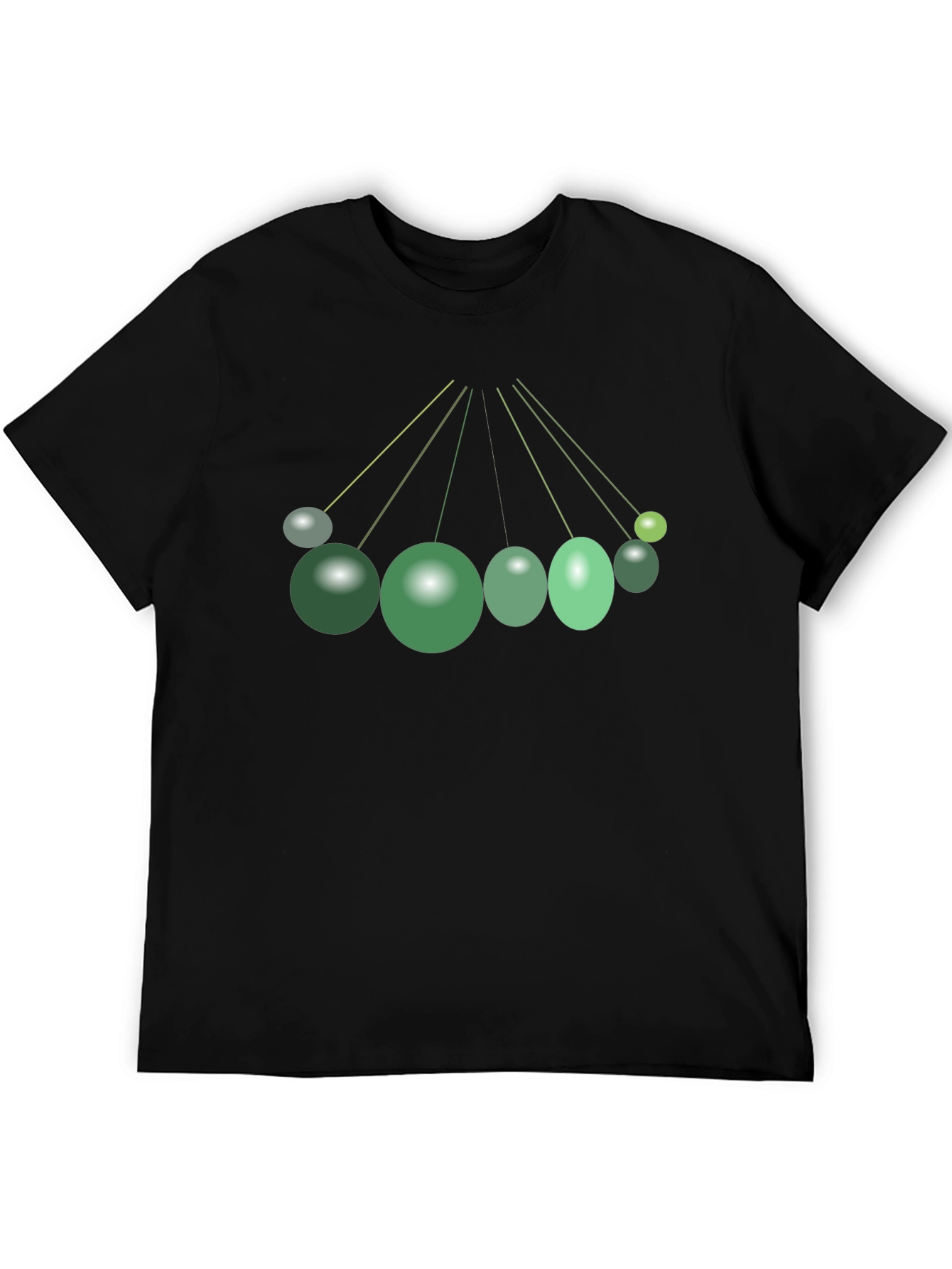 Abstract Green Spheres Graphic T-Shirt