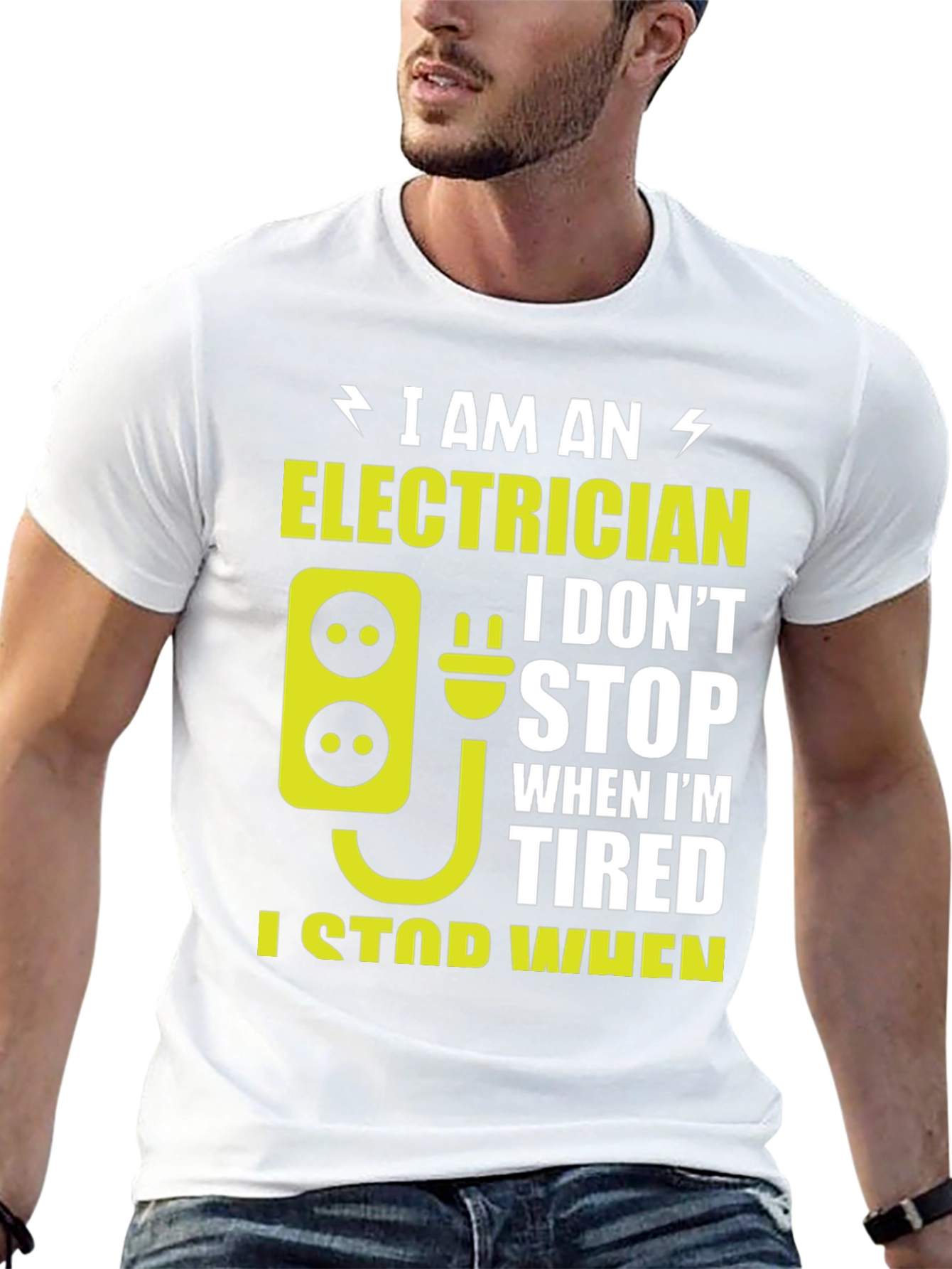 Electrician T-Shirt: I Stop When Im Done!