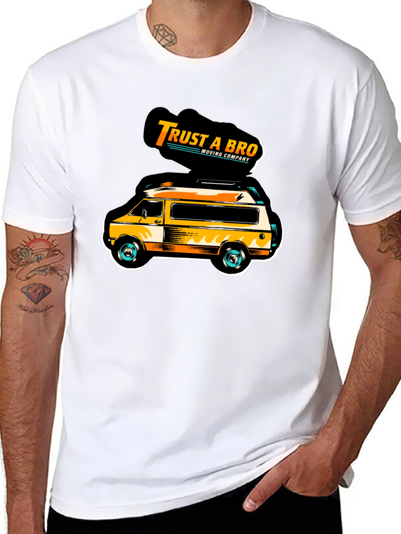 Trust A Bro Moving Company Graphic T-Shirt