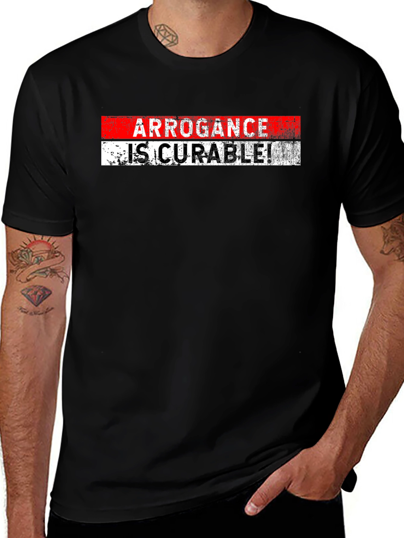 Arrogance is Curable Black T-Shirt