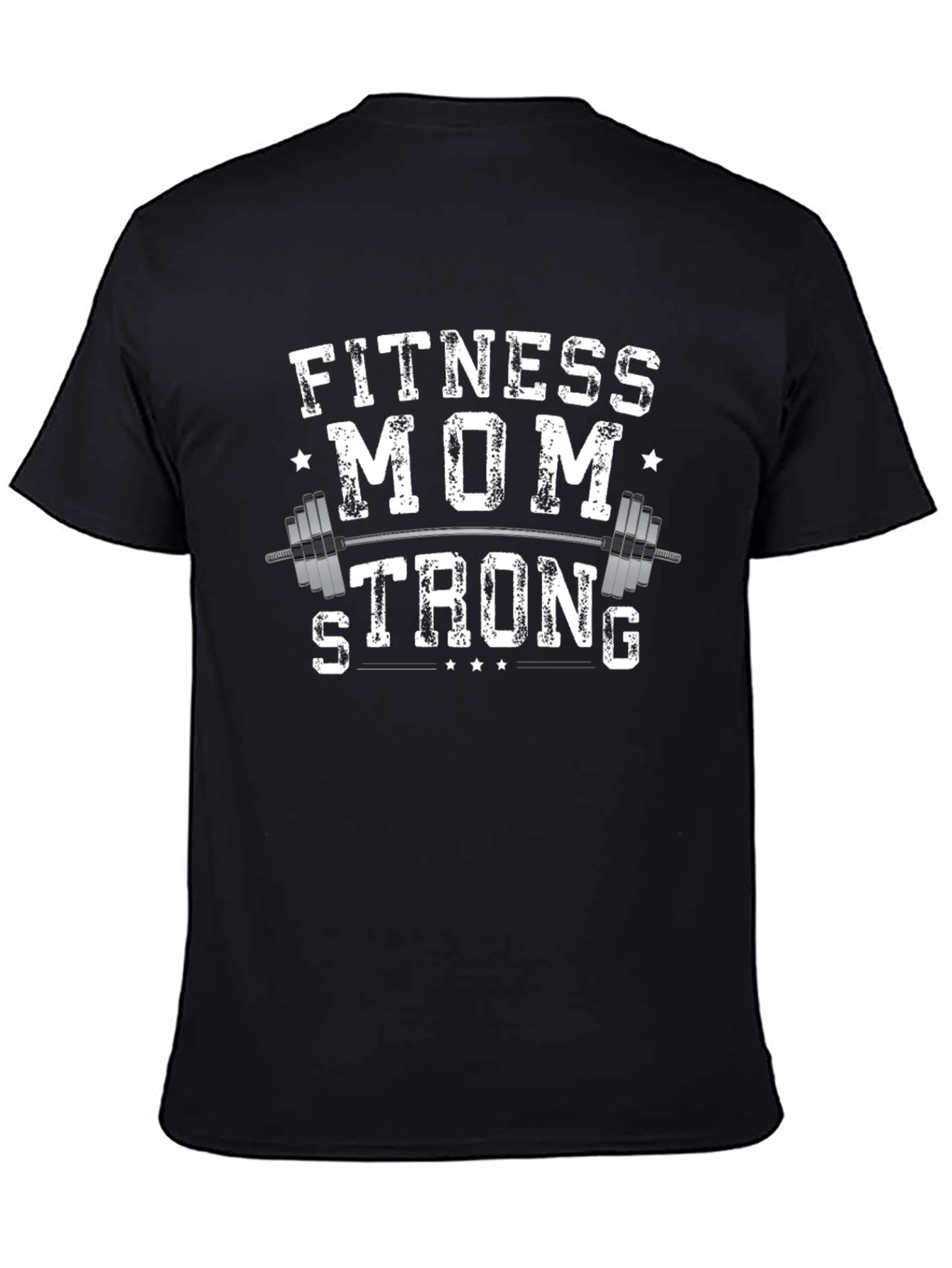 Fitness Mom Strong Black Graphic T-Shirt