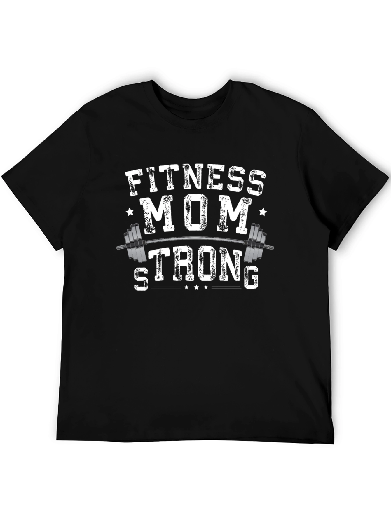 Fitness Mom Strong Black Graphic T-Shirt