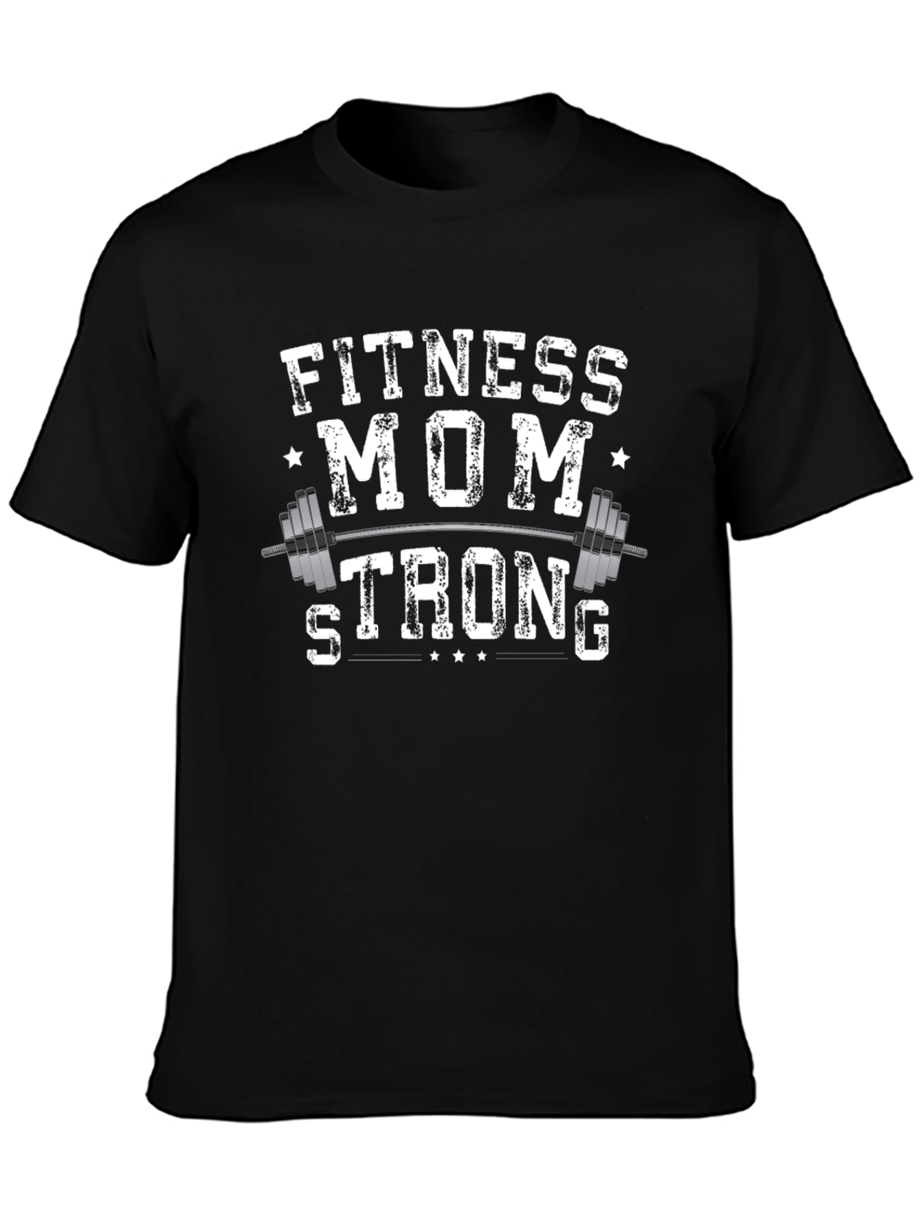 Fitness Mom Strong Black Graphic T-Shirt