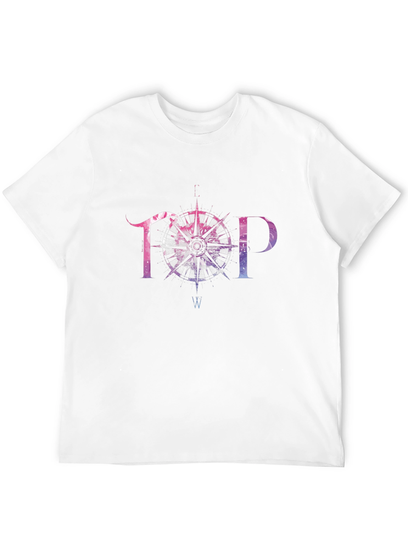 TOP Compass Graphic T-Shirt - Black