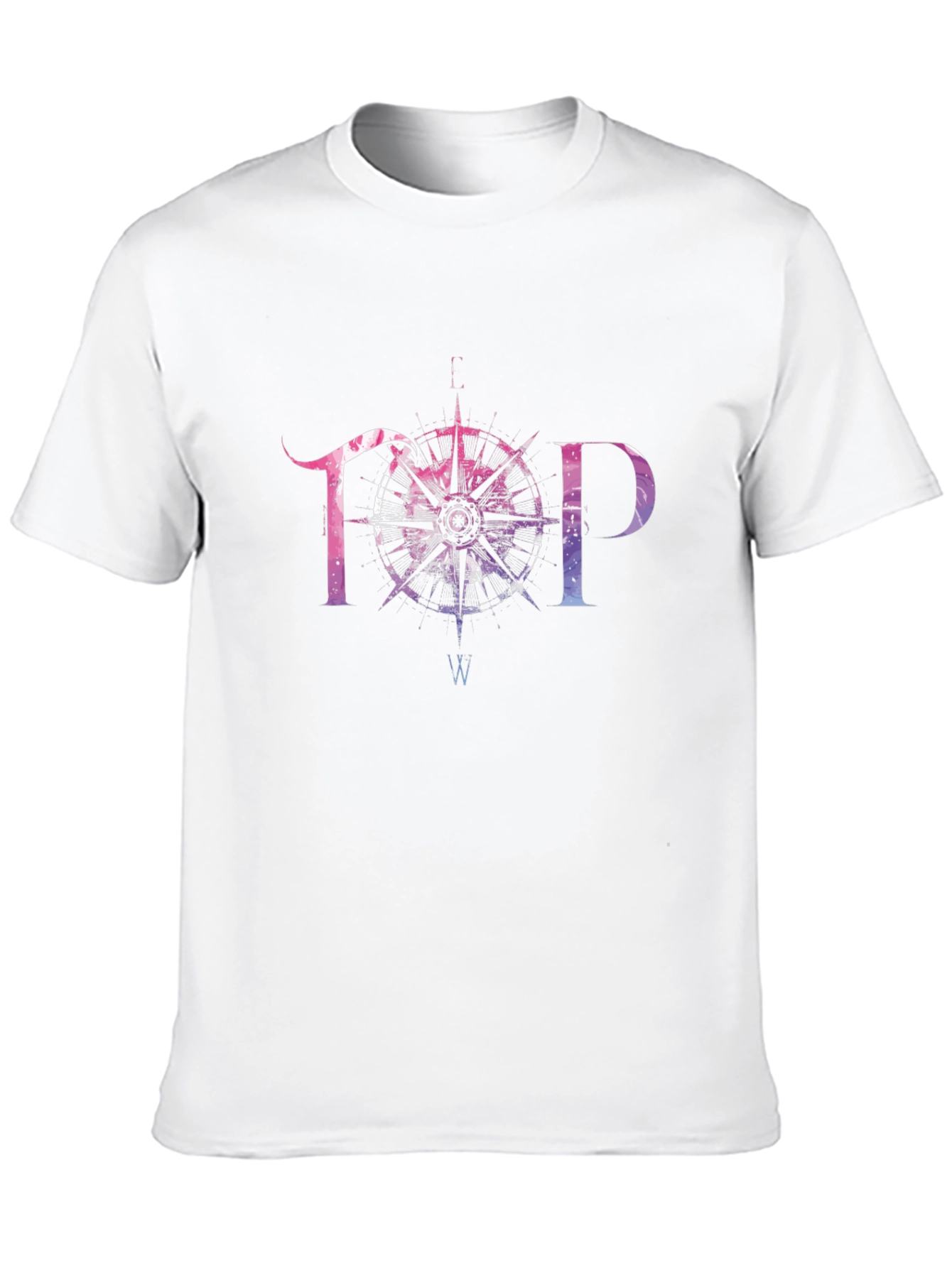 TOP Compass Graphic T-Shirt - Black