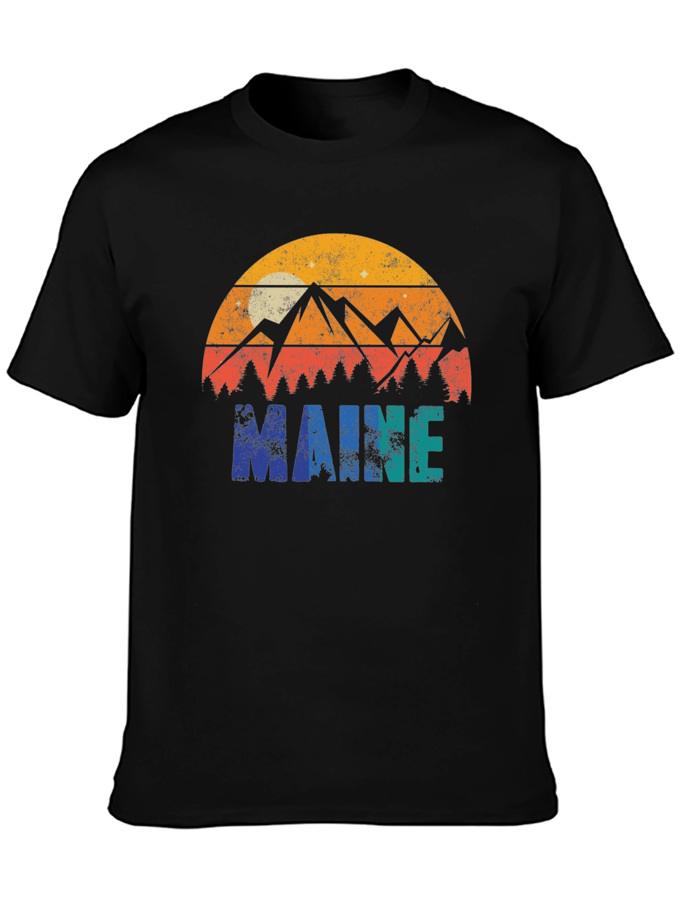 Maine Retro Graphic T-Shirt - Nature Inspired Design