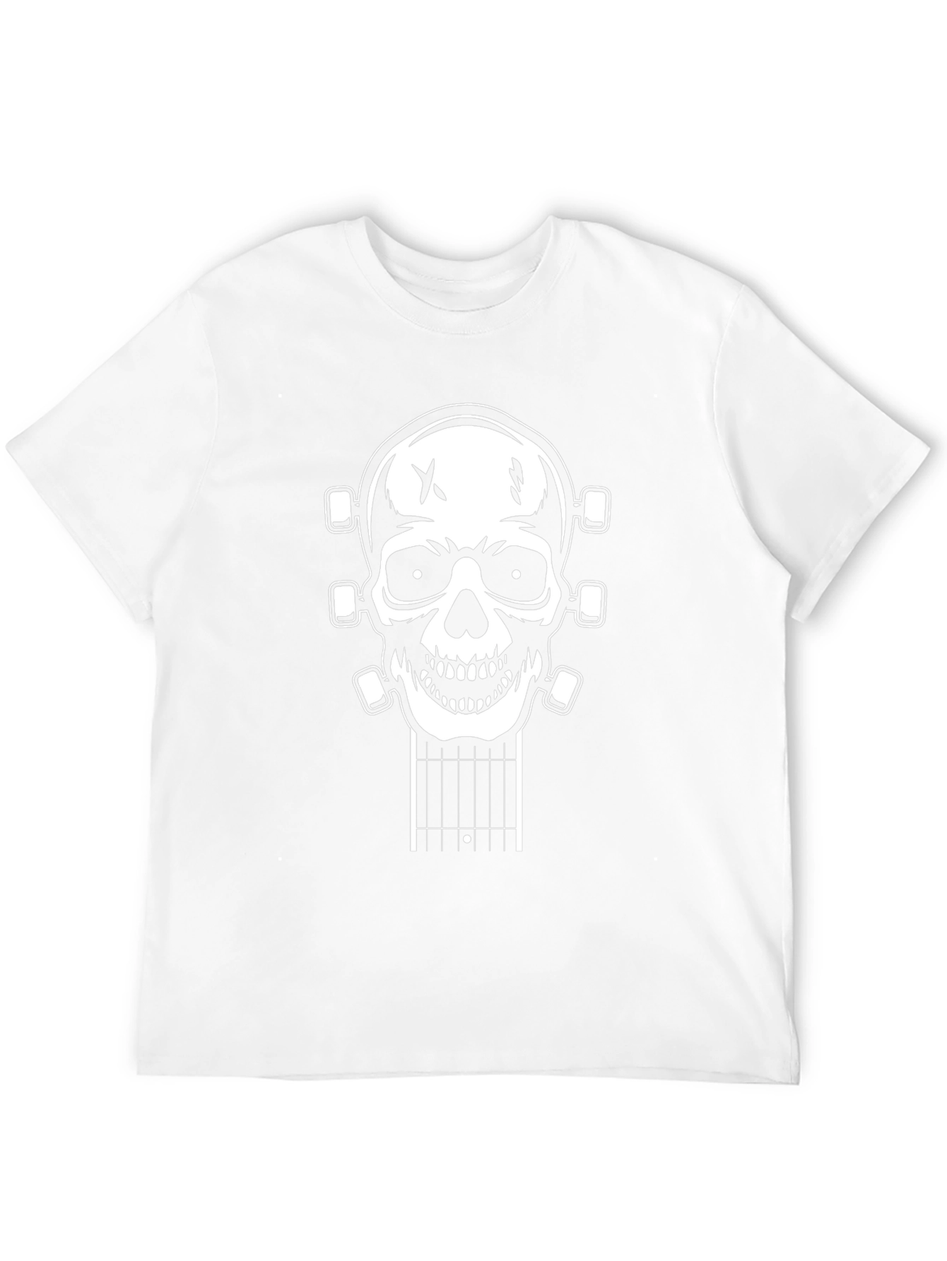 Skull Guitar Head T-Shirt - Black