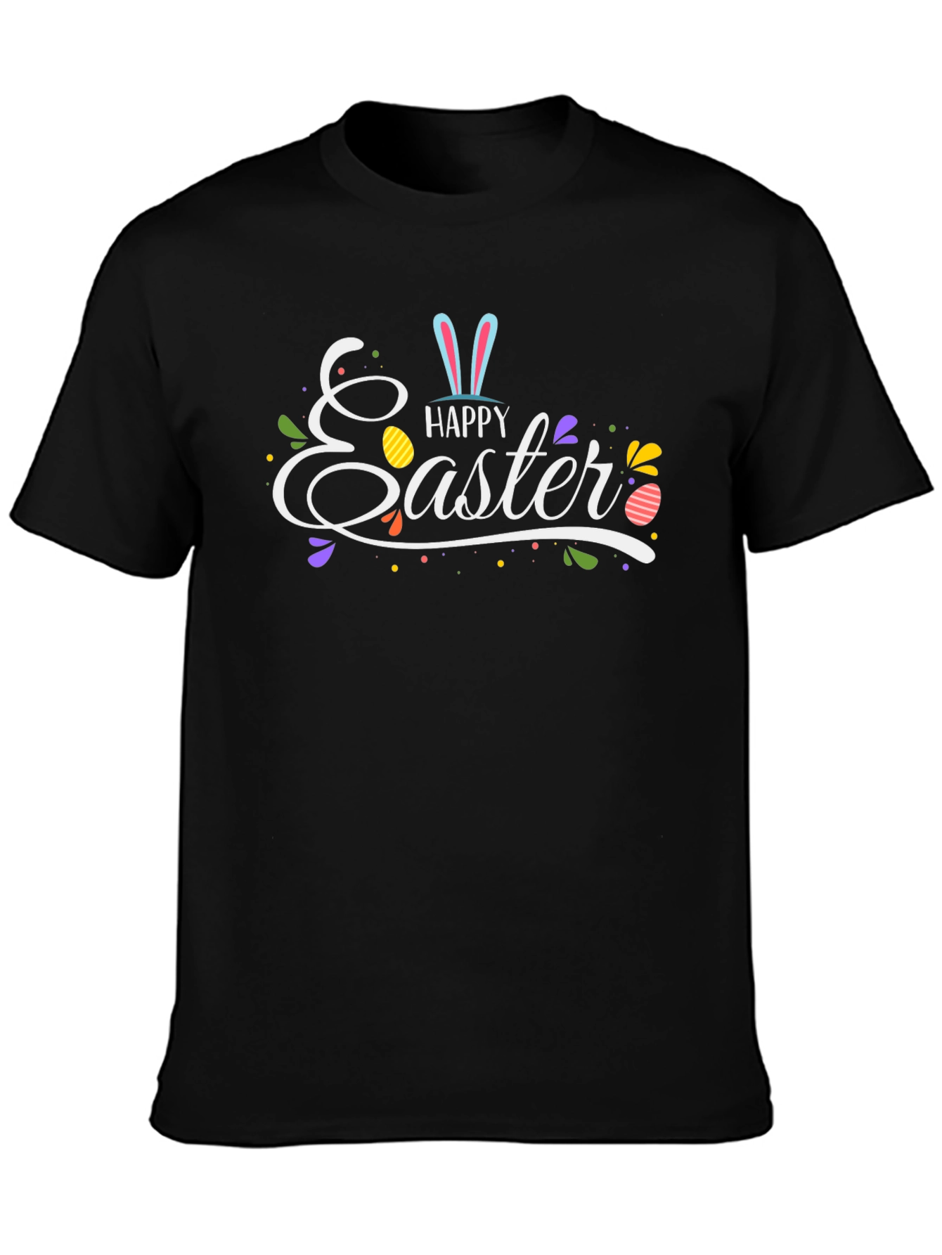 Happy Easter Black T-Shirt