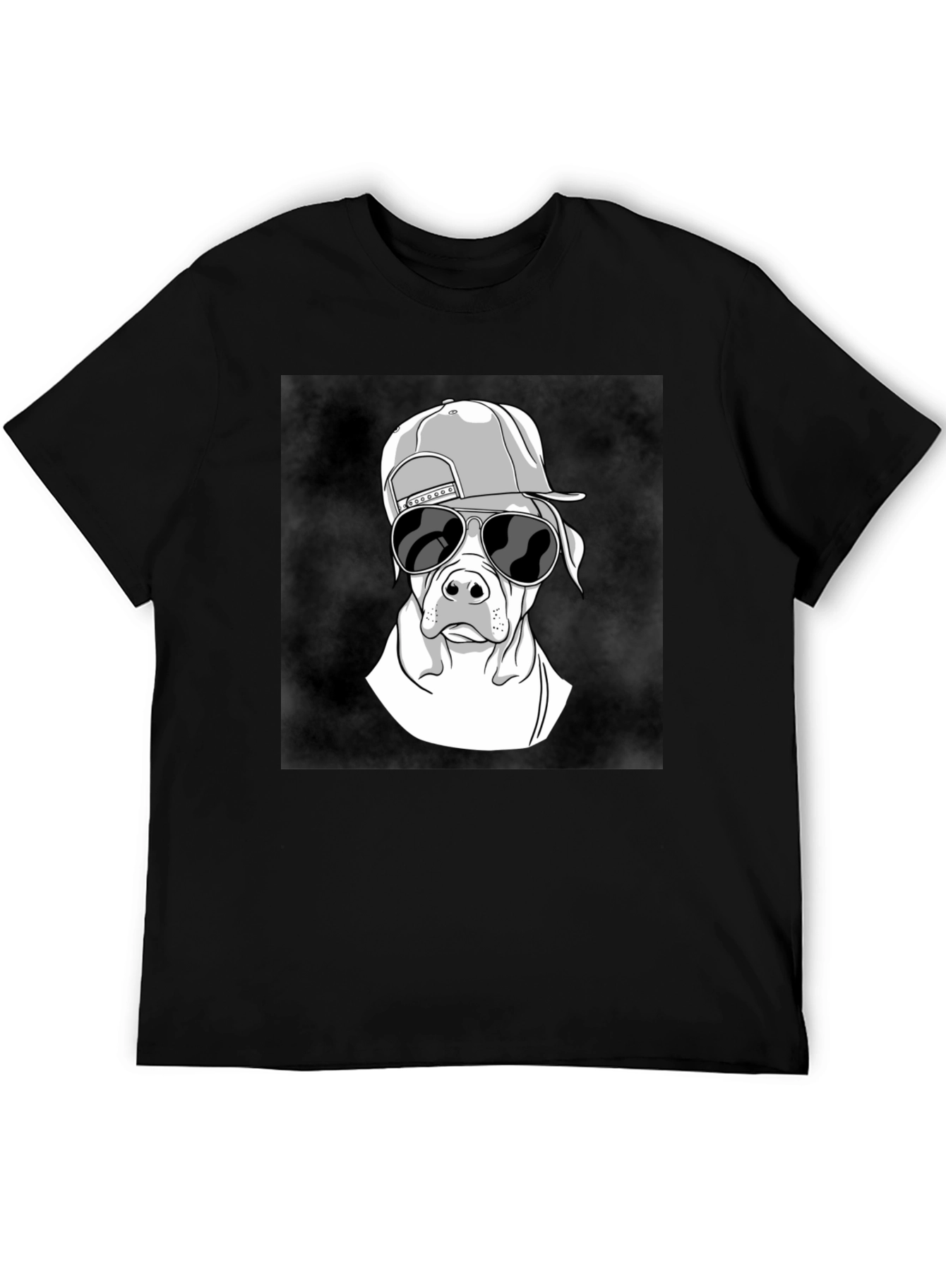 Cool Dog Graphic Tee - Black