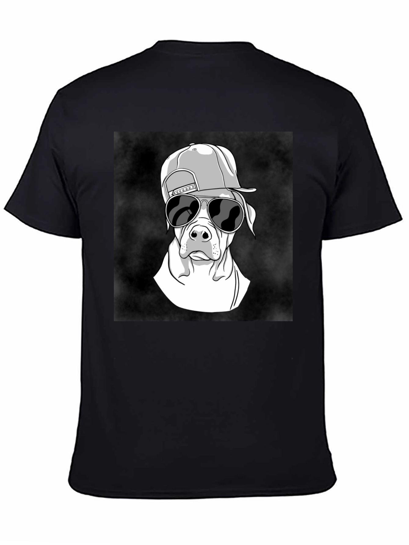 Cool Dog Graphic Tee - Black