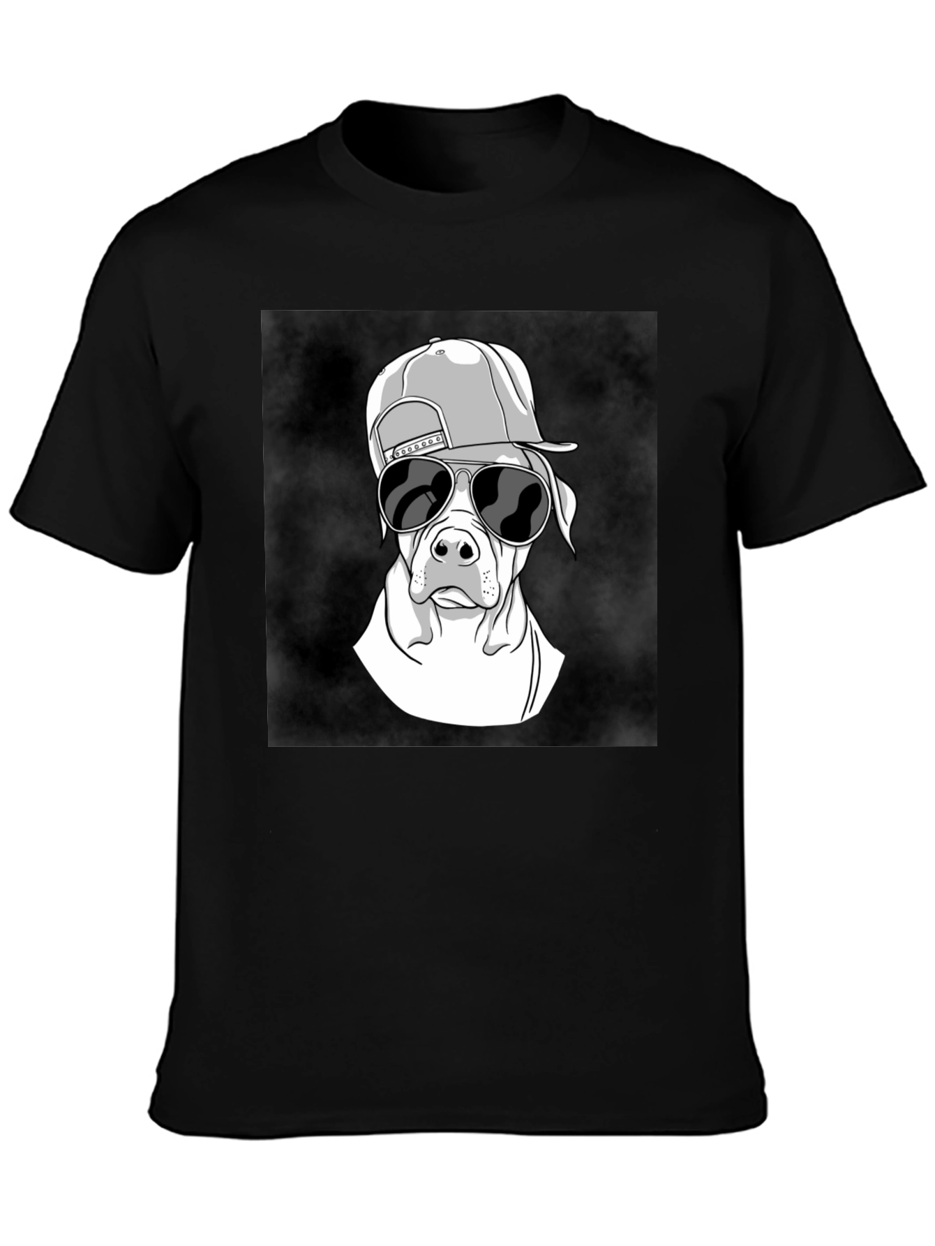 Cool Dog Graphic Tee - Black