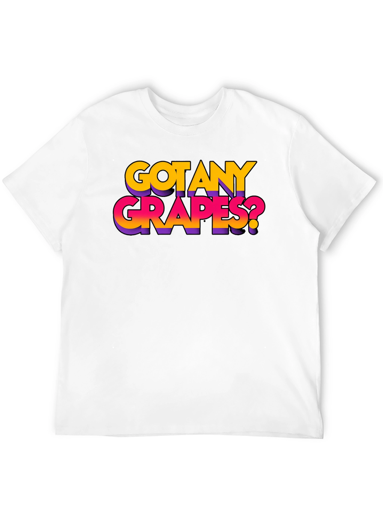Got Any Grapes? Black Graphic T-Shirt