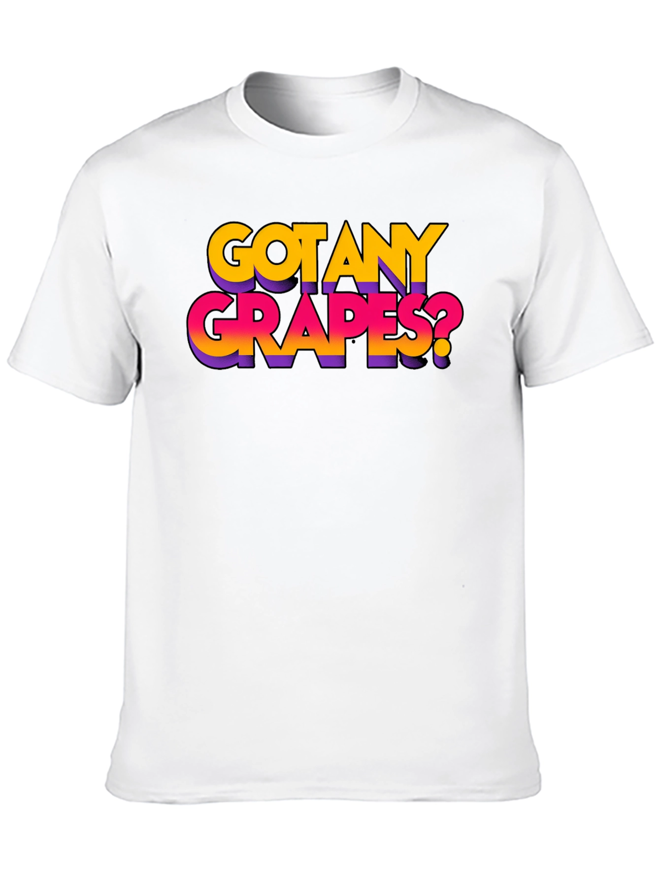 Got Any Grapes? Black Graphic T-Shirt