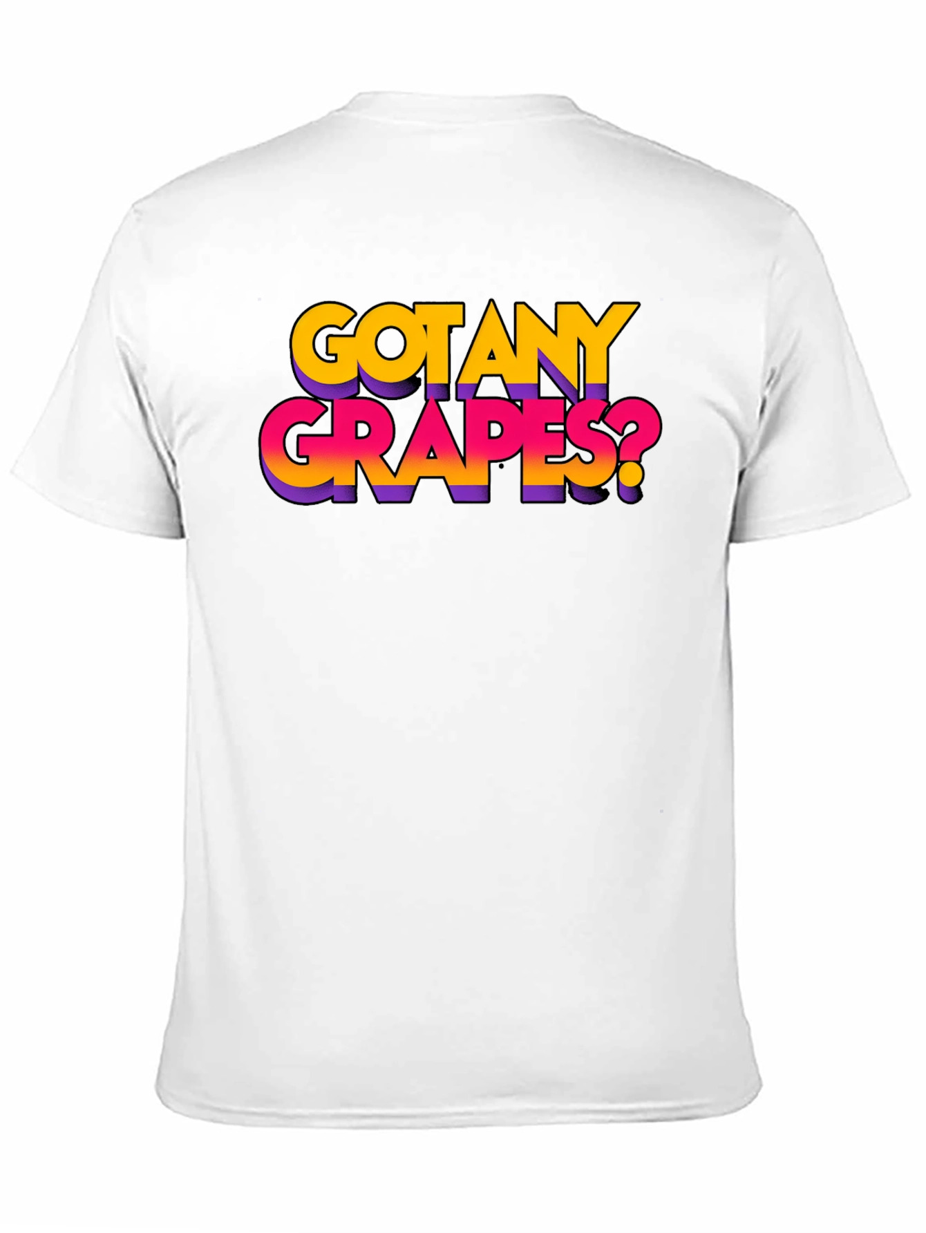 Got Any Grapes? Black Graphic T-Shirt