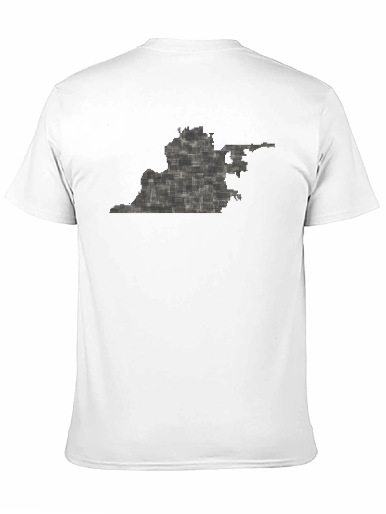Virginia State Pixel Art Black T-Shirt