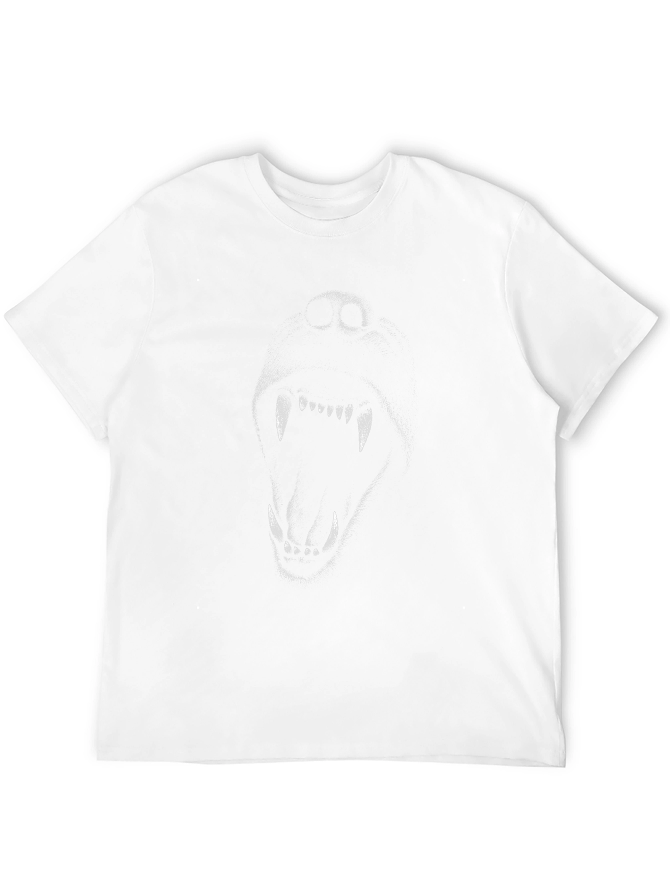 Mens Black T-Shirt - Fierce Canine Graphic