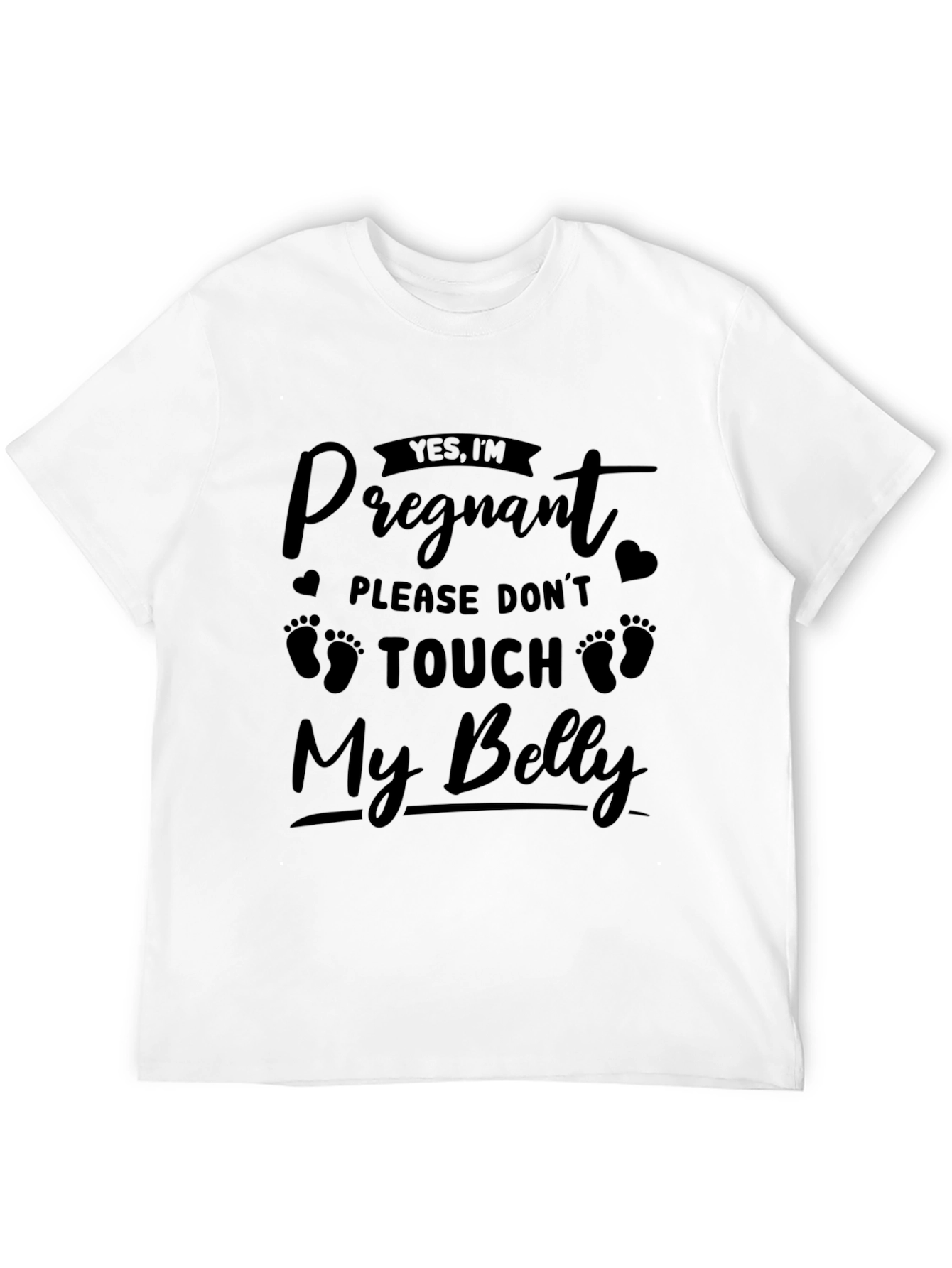 Funny Pregnancy T-Shirt - Please Dont Touch My Belly