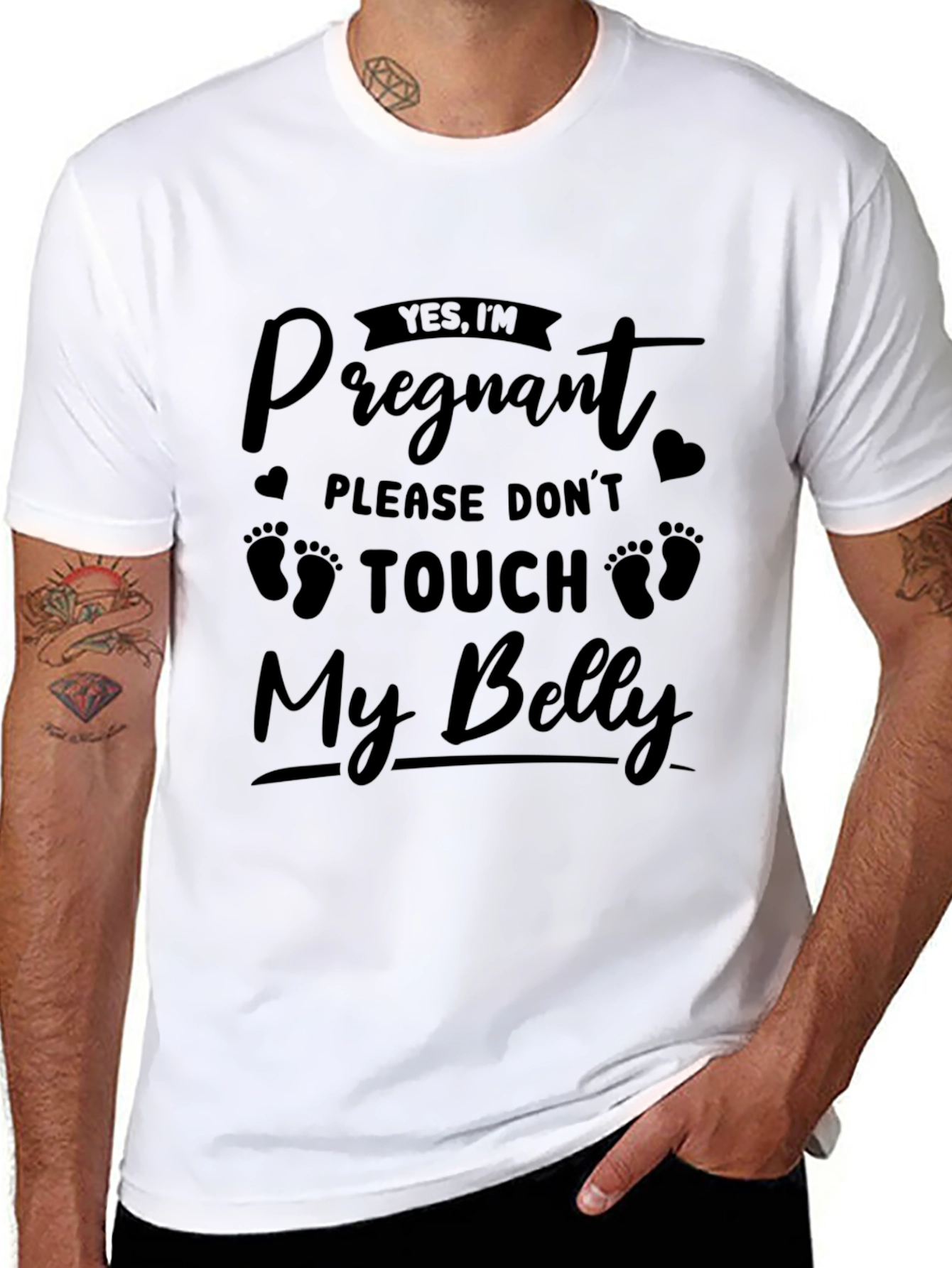 Funny Pregnancy T-Shirt - Please Dont Touch My Belly
