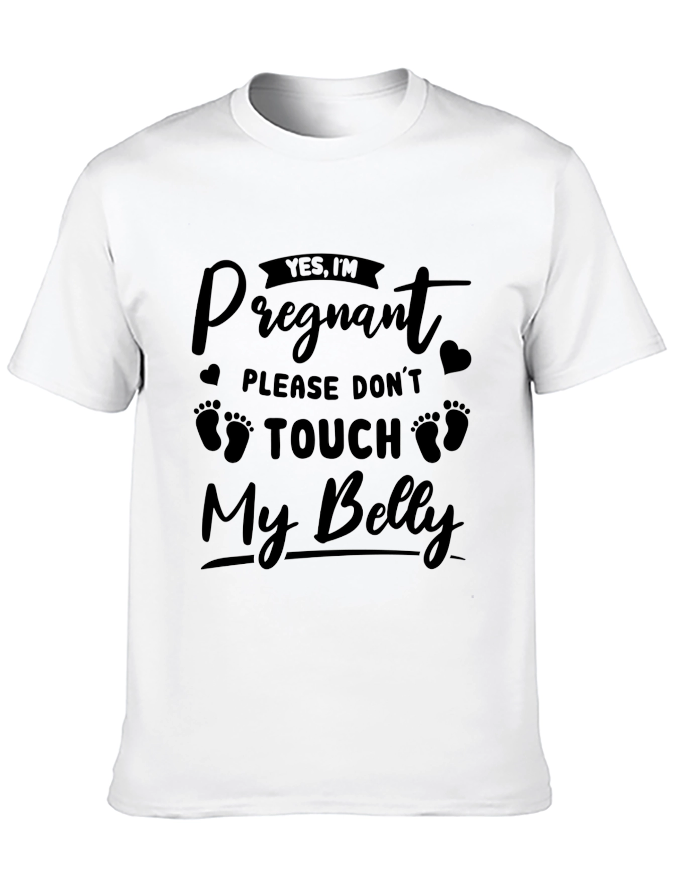 Funny Pregnancy T-Shirt - Please Dont Touch My Belly