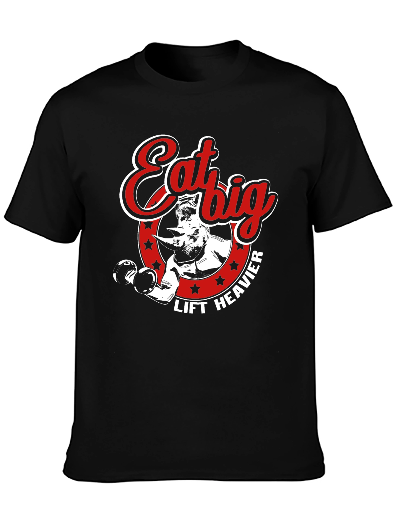Eat Big Lift Heavier Rhino Graphic Tee