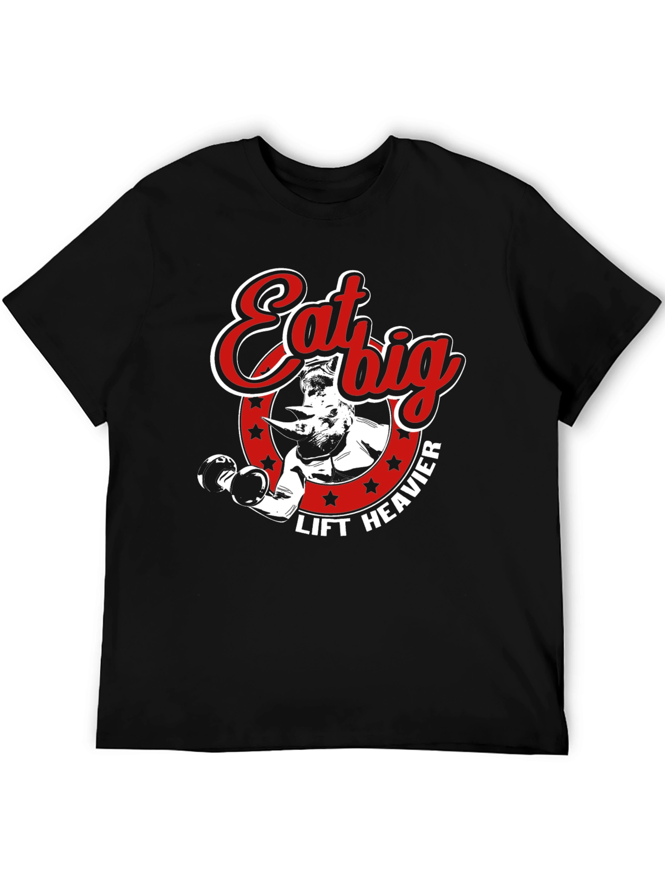 Eat Big Lift Heavier Rhino Graphic Tee