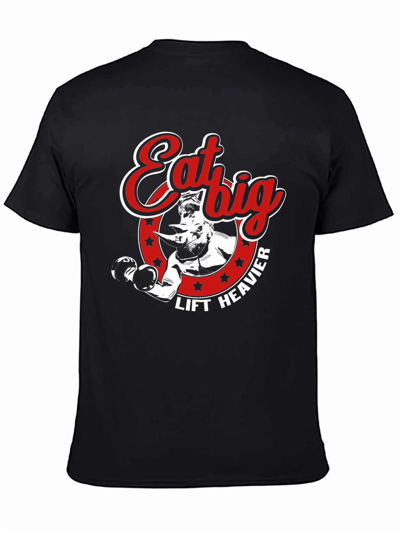 Eat Big Lift Heavier Rhino Graphic Tee