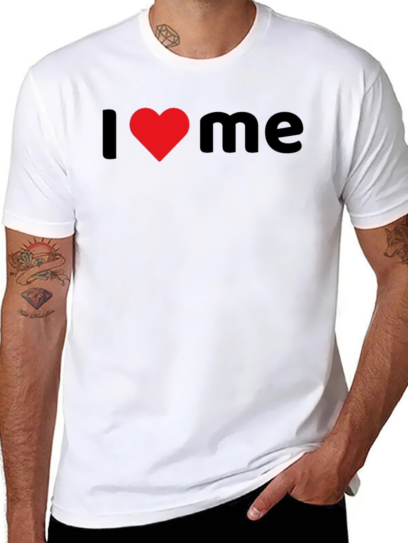 I Heart Me Black Graphic Tee