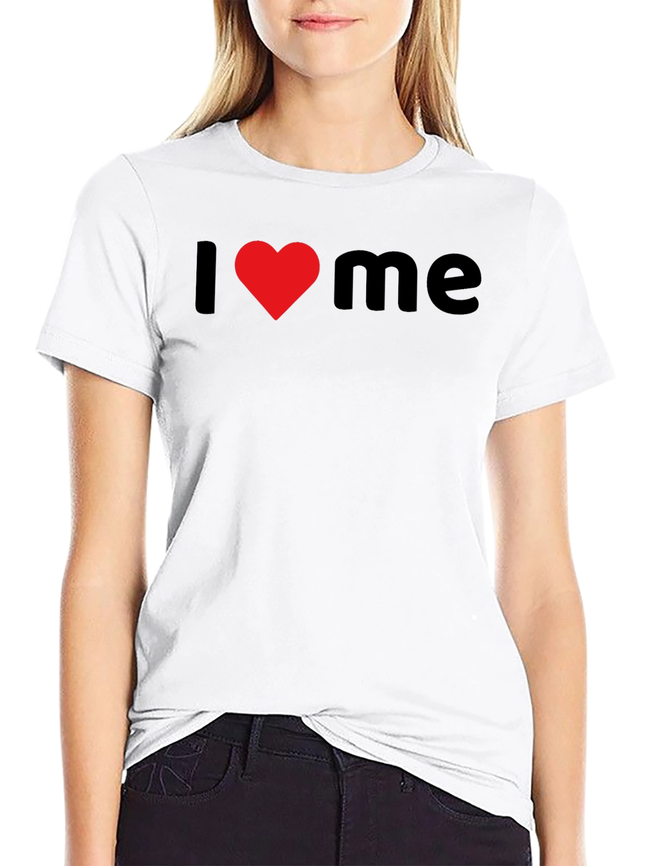 I Heart Me Black Graphic Tee
