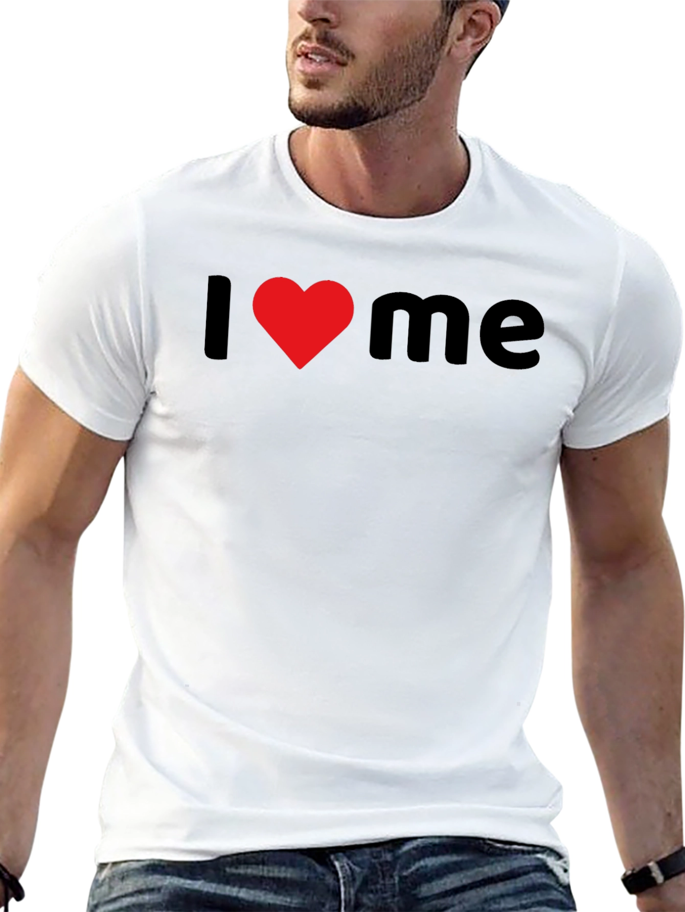 I Heart Me Black Graphic Tee